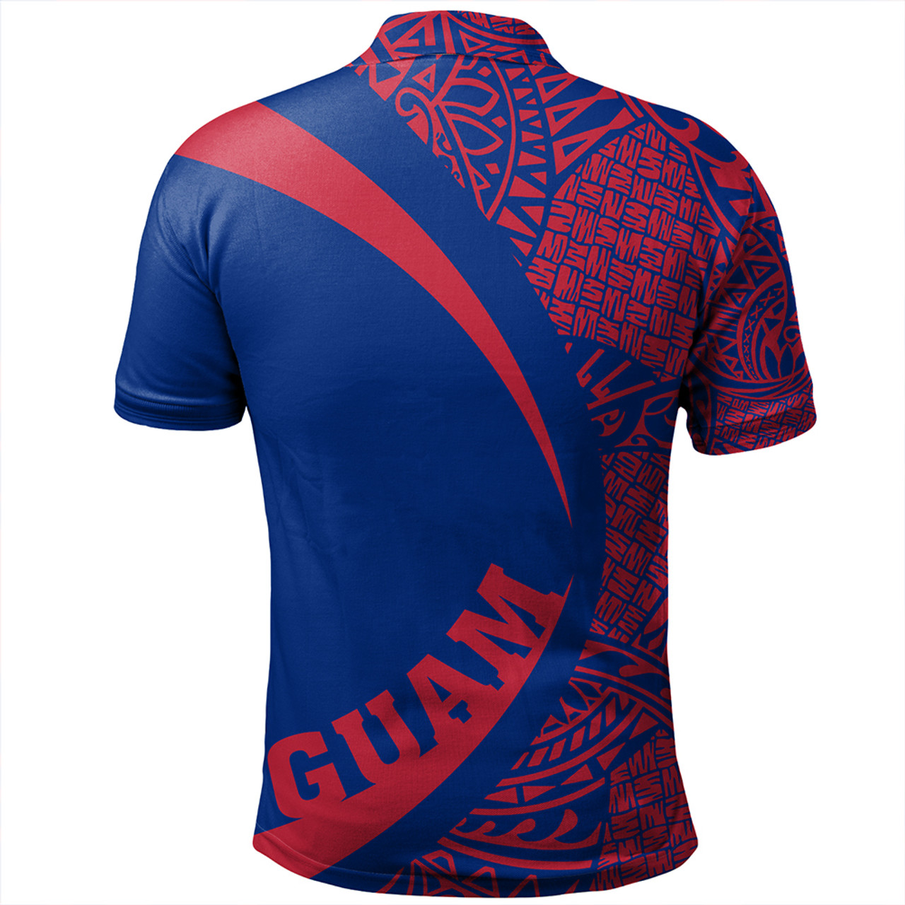 Guam Polo Shirt Coat Of Arm Lauhala Circle