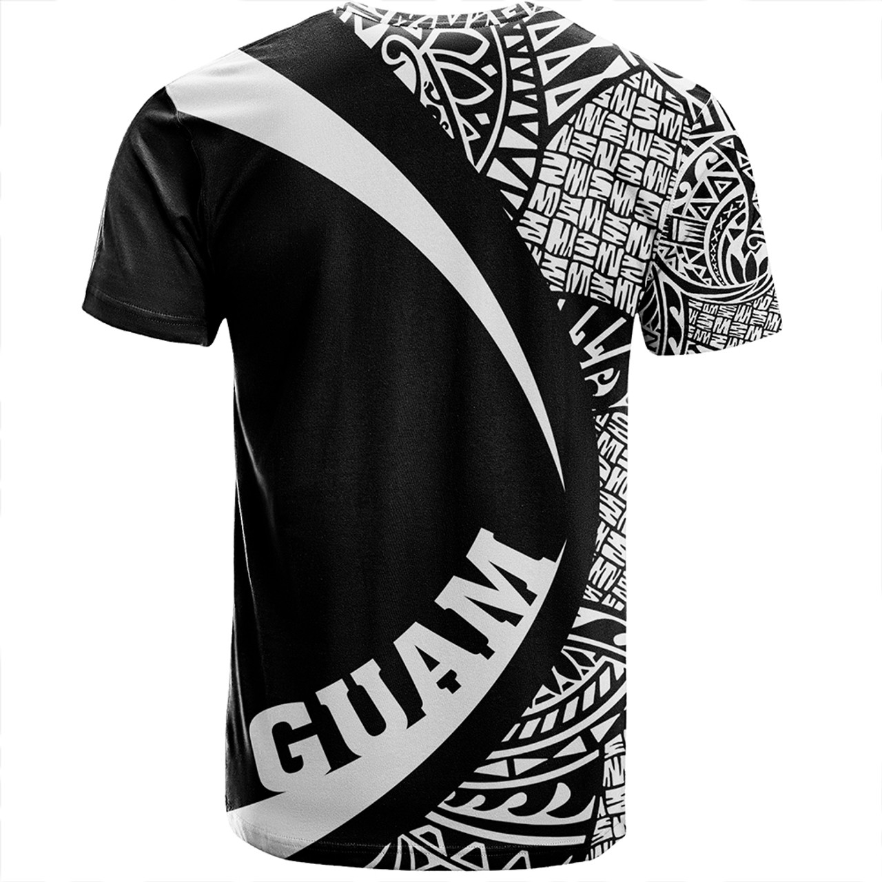 Guam T-Shirt Coat Of Arm Lauhala White Circle