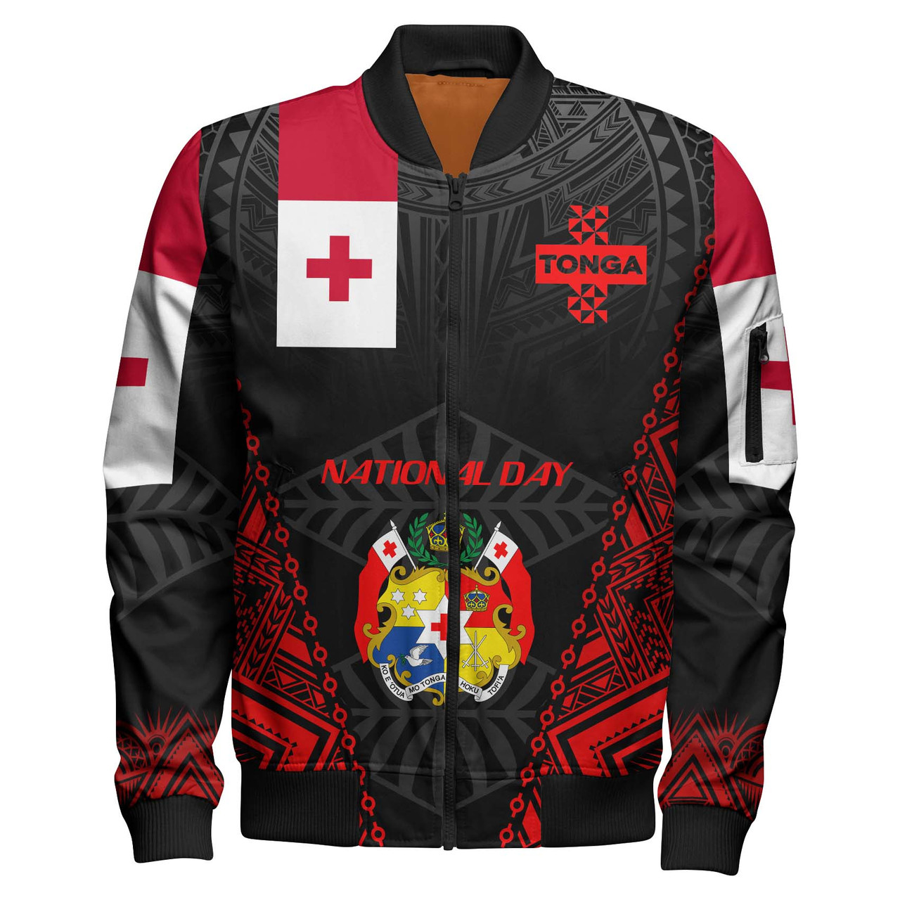 Tonga Polynesian Bomber Jacket - National Day Tonga Polynesian Culture