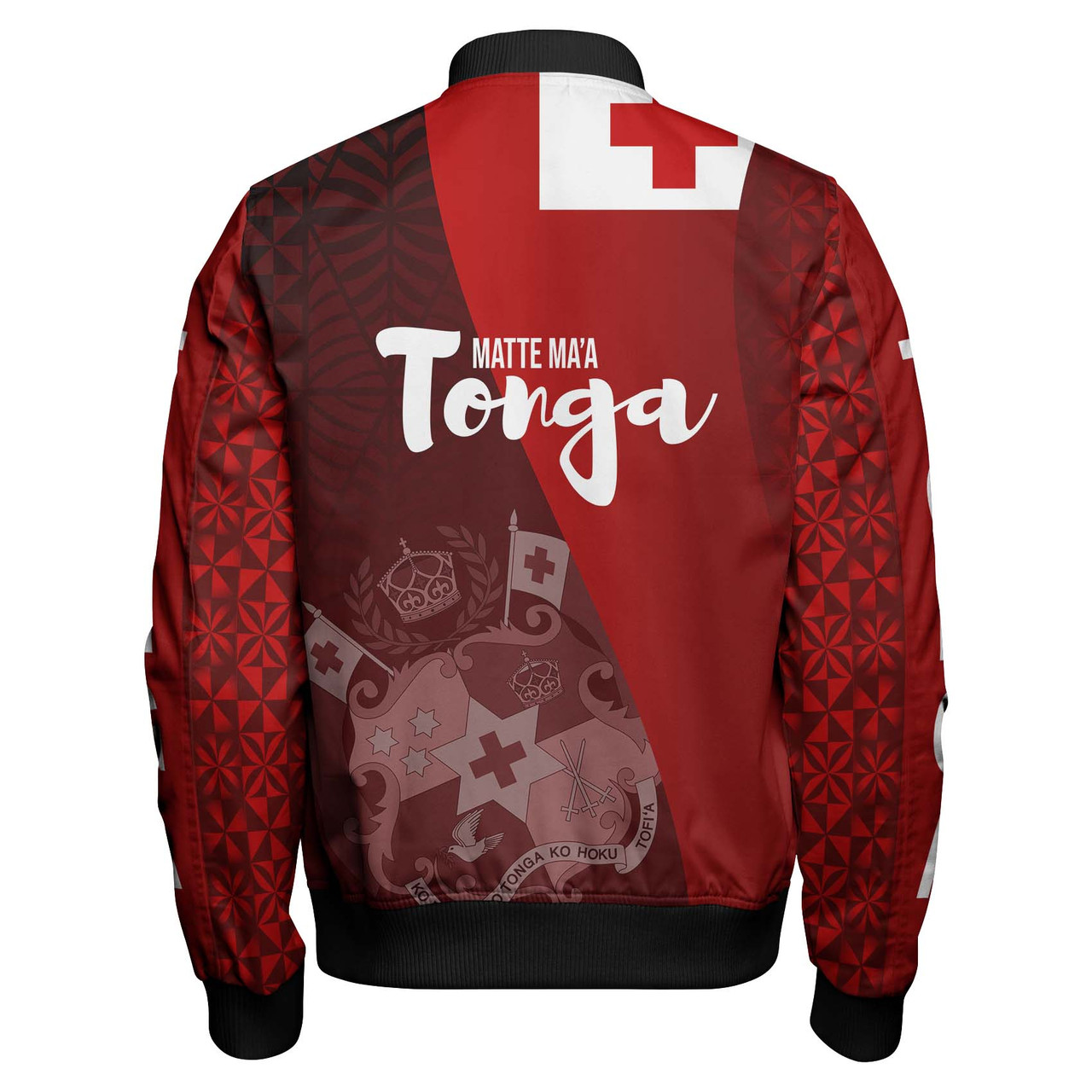 Tonga Bomber Jacket - National Day Tonga Coat Of Arms Polynesian