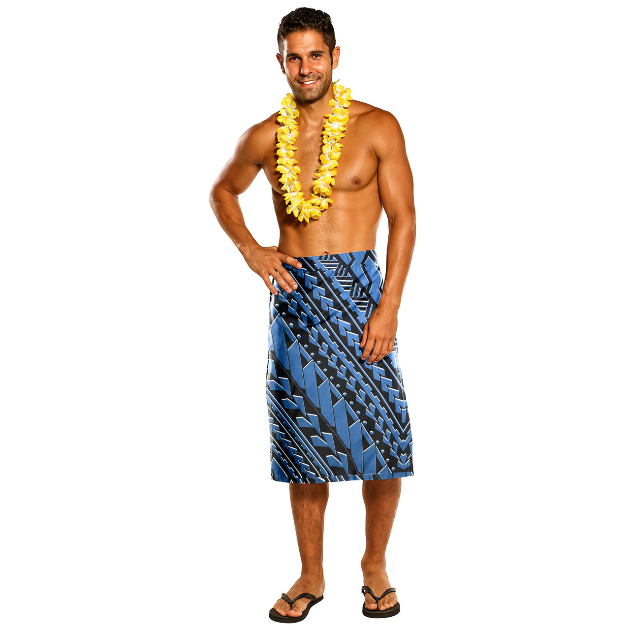 Polynesian Pattern Lavalava Blue Tribal