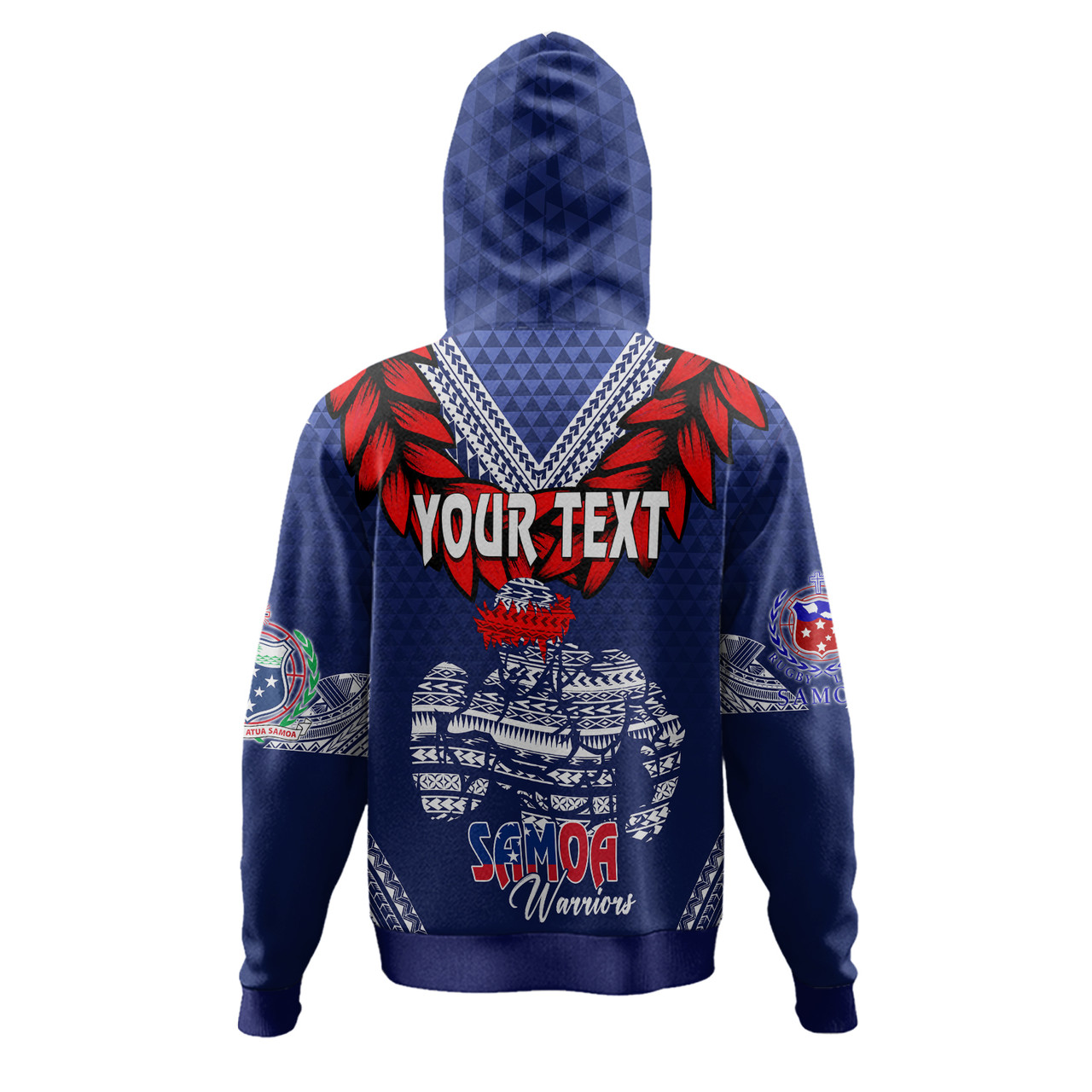 Personalised Toa Samoa Hoodie Ulafala Style Samoa Warriors