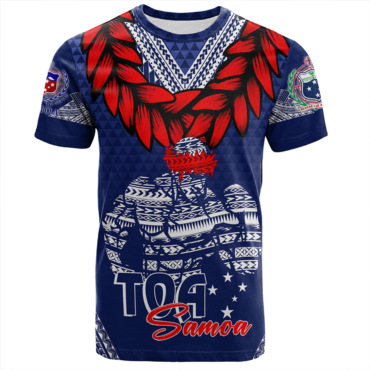 Personalised Toa Samoa T Shirt Ulafala Style Samoa Warriors