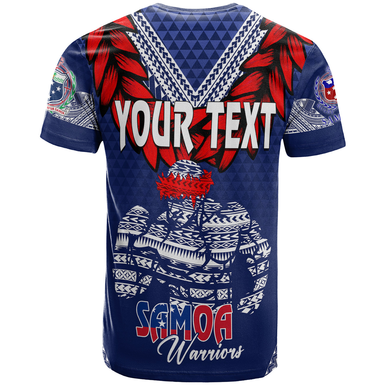 Personalised Toa Samoa T Shirt Ulafala Style Samoa Warriors