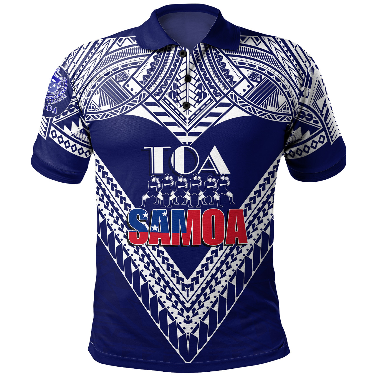 (Customize Personalize) Toa Samoa RLS Warriors Siva Tau Polo Shirt