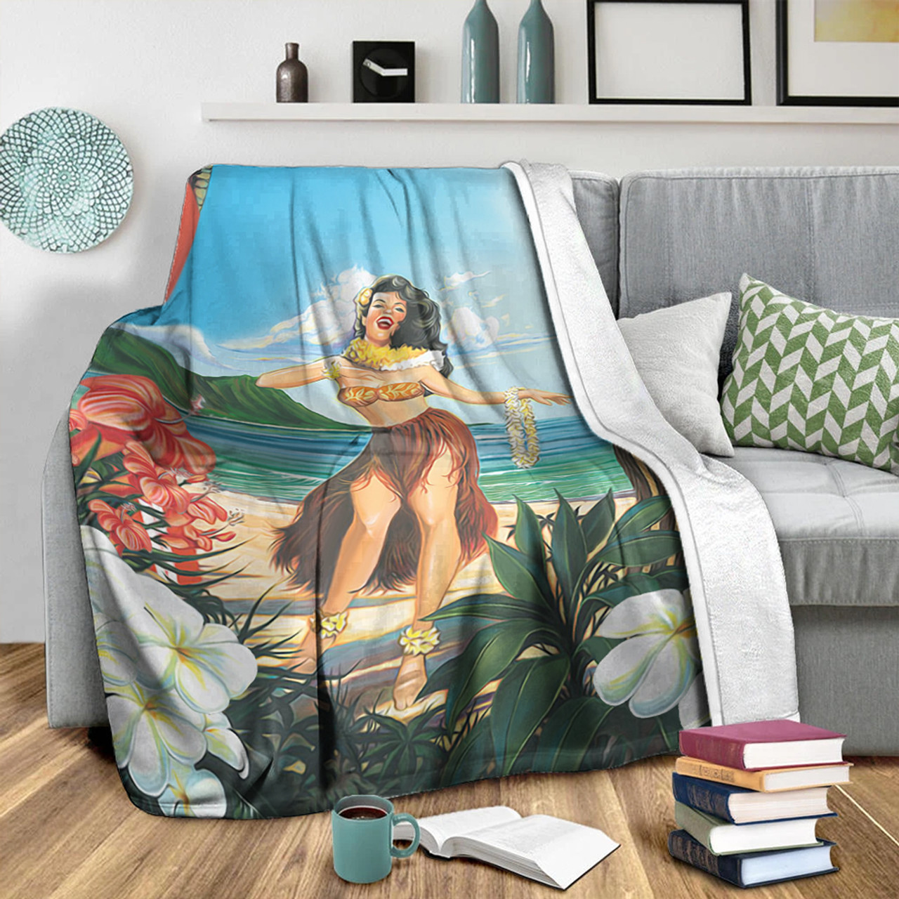 Hawaii Premium Blanket Aloha Hula Dance