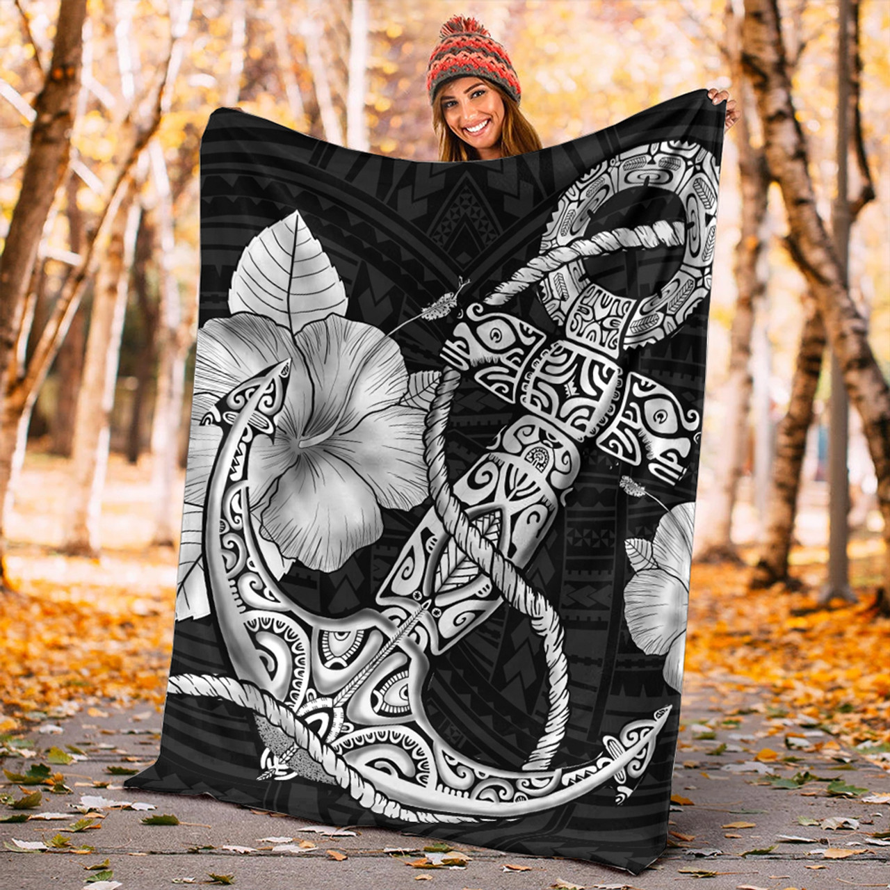 Hawaii Premium Blanket Anchor Poly Tribal