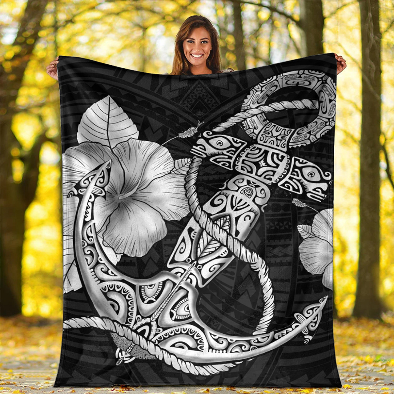 Hawaii Premium Blanket Anchor Poly Tribal