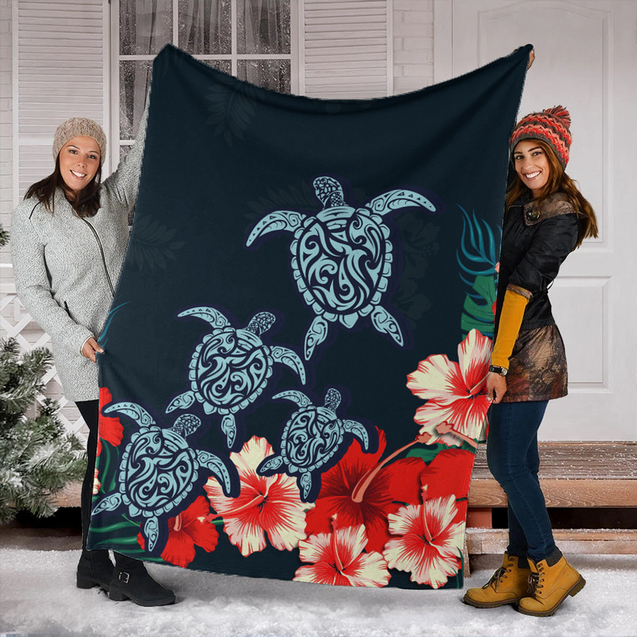 Hawaii Premium Blanket Hibiscus And Turtle Skillful