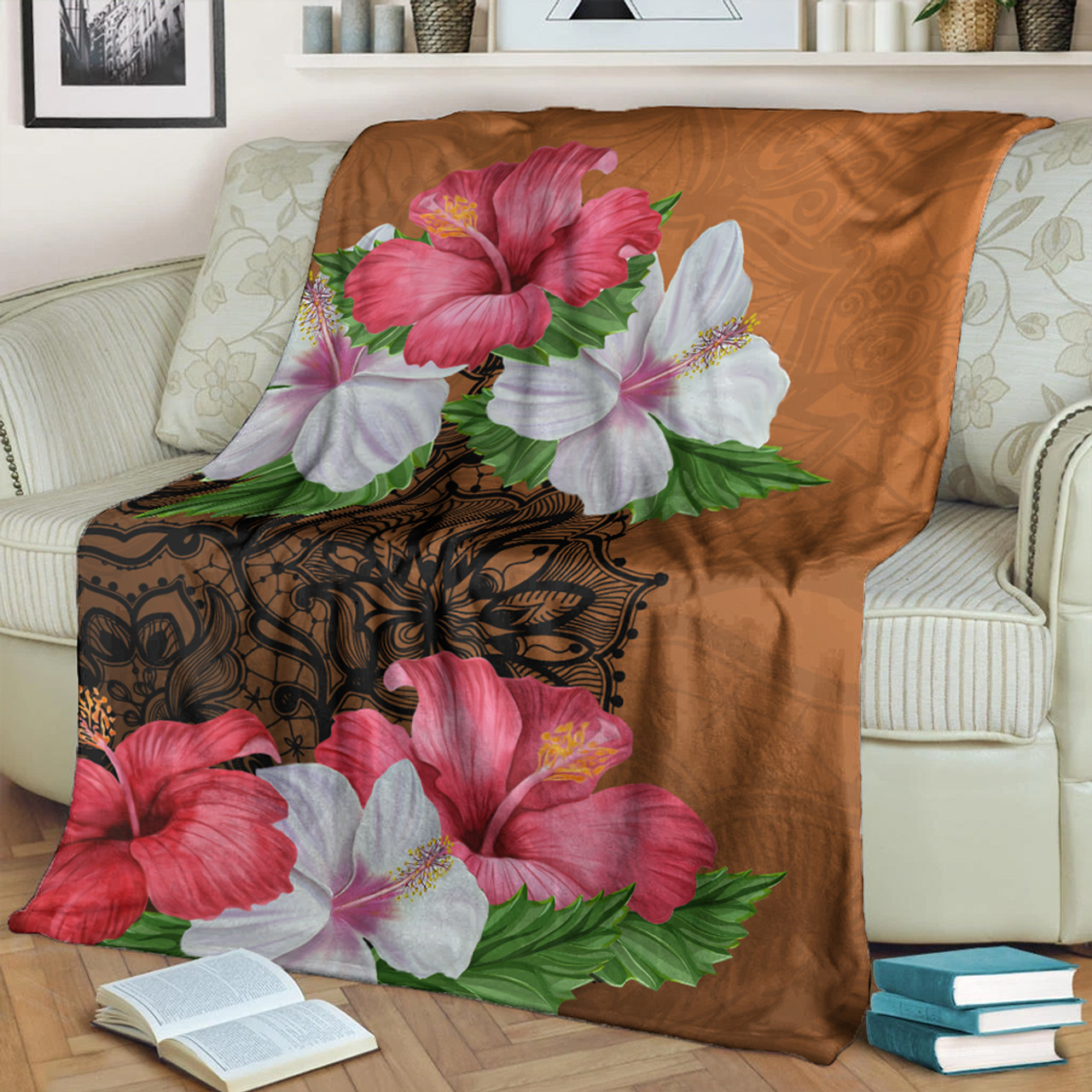 Hawaii Premium Blanket Hibiscus Flower Polynesia