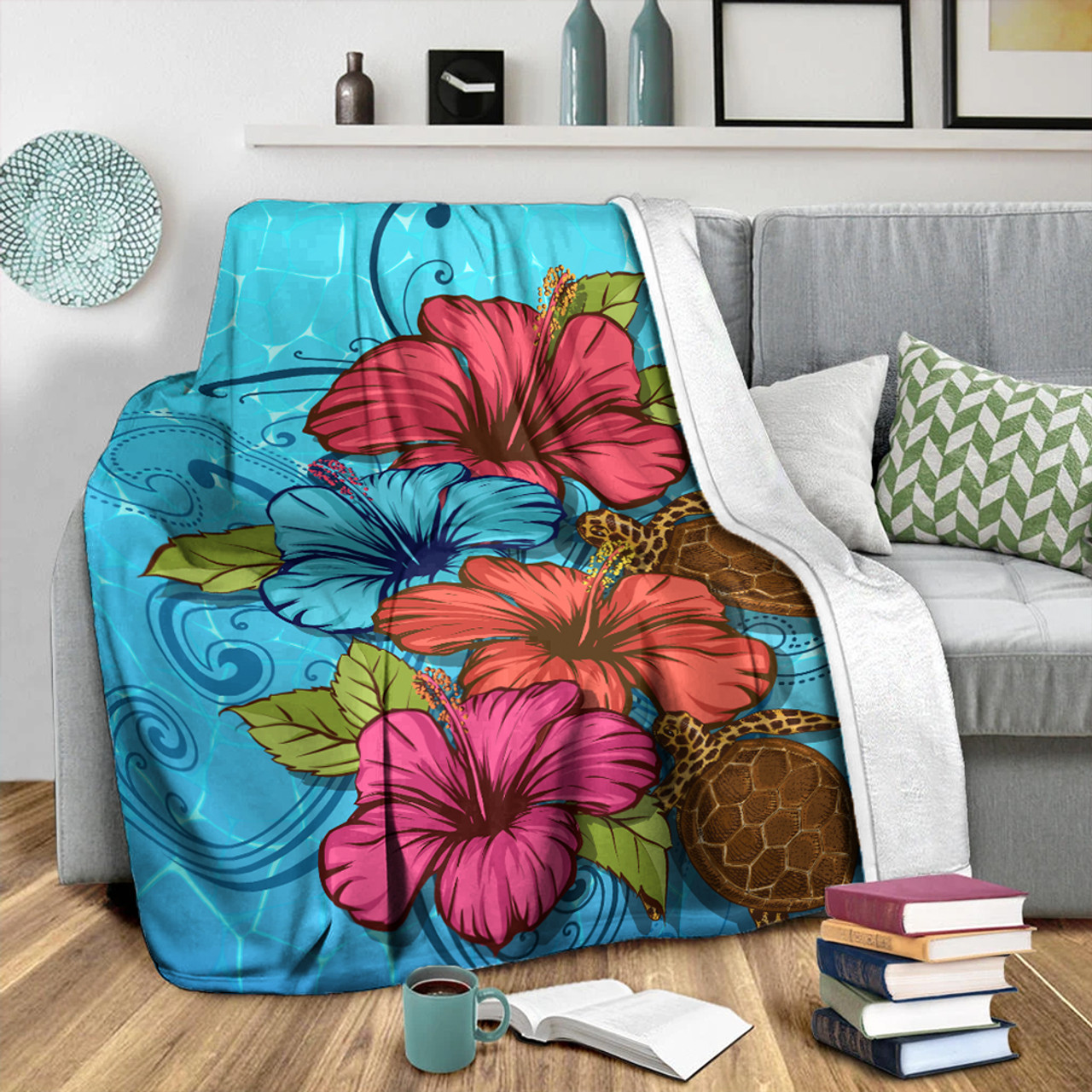 Hawaii Premium Blanket Hibiscus Flower Soulful