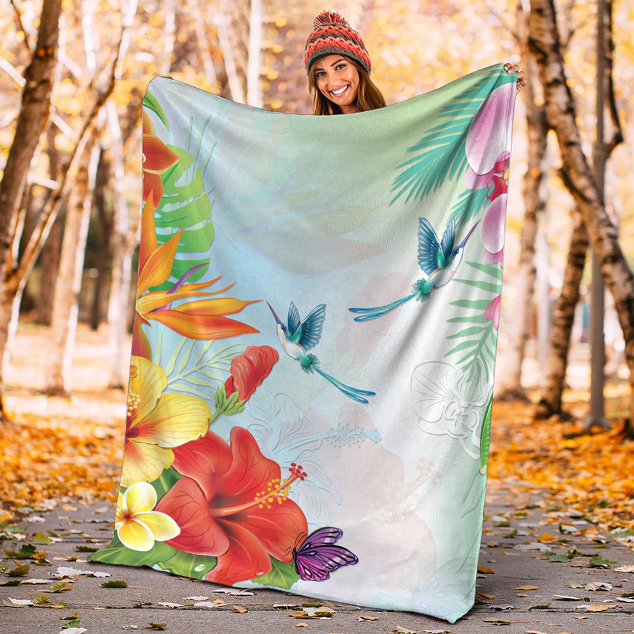 Hawaii Premium Blanket Hibiscus In Jung