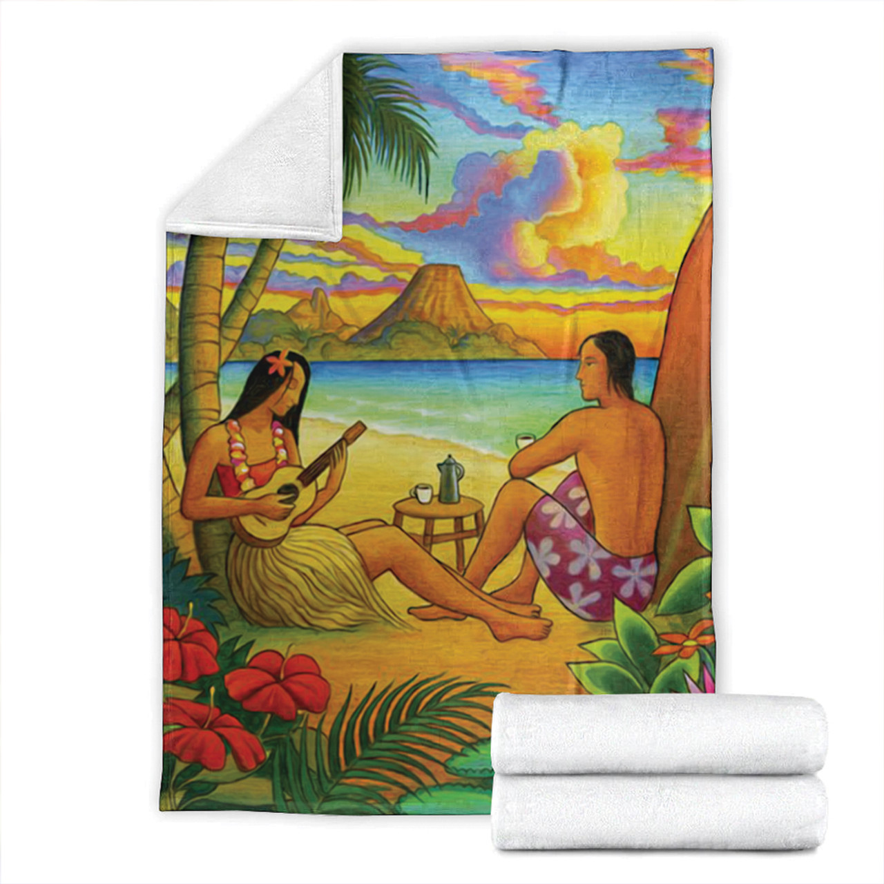 Hawaii Premium Blanket Sing A Song On A Beach