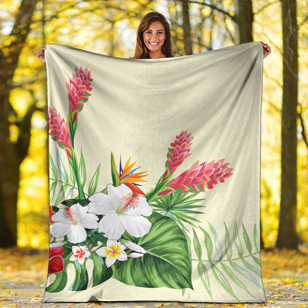 Hawaii Premium Blanket Wonderful Hibiscus Flower