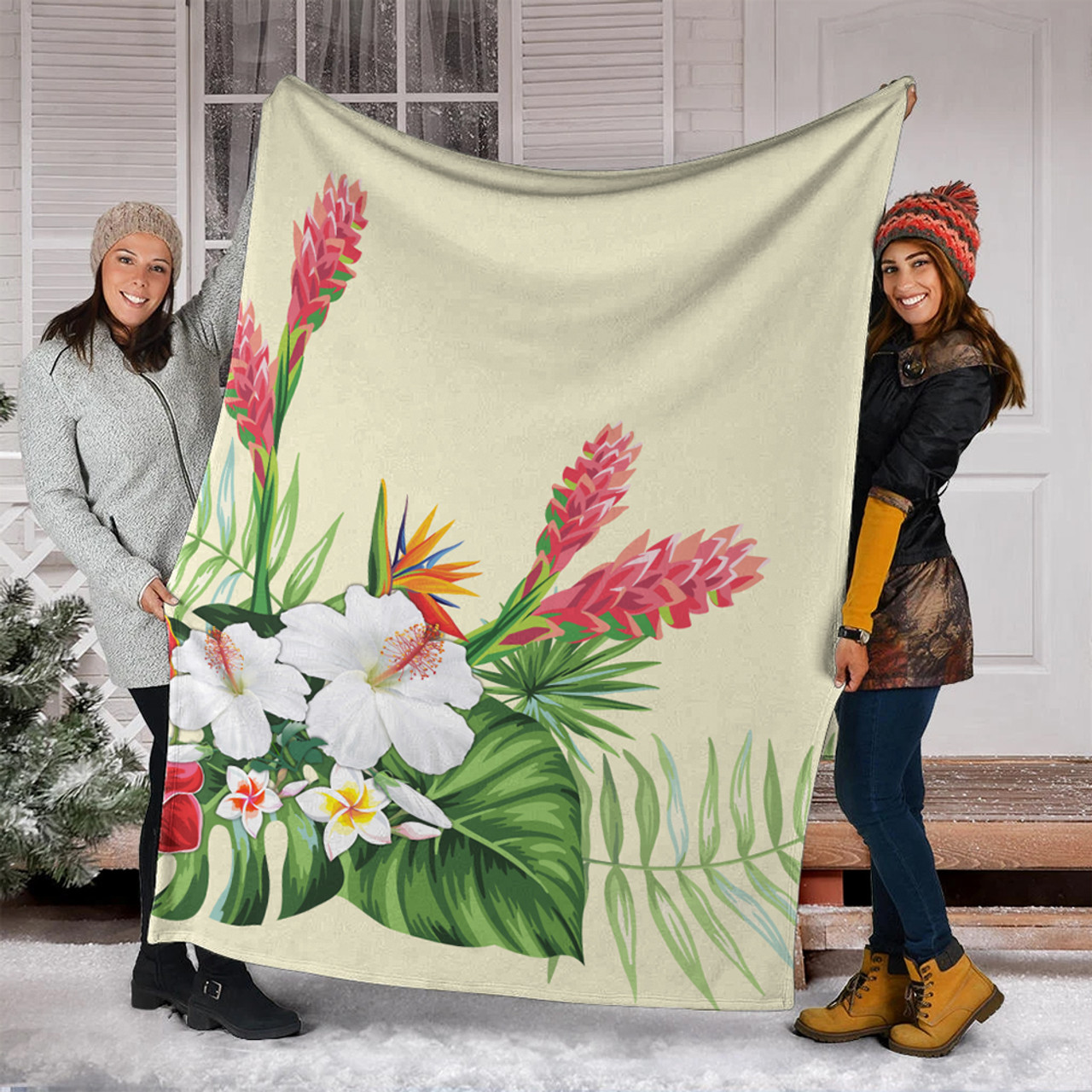 Hawaii Premium Blanket Wonderful Hibiscus Flower