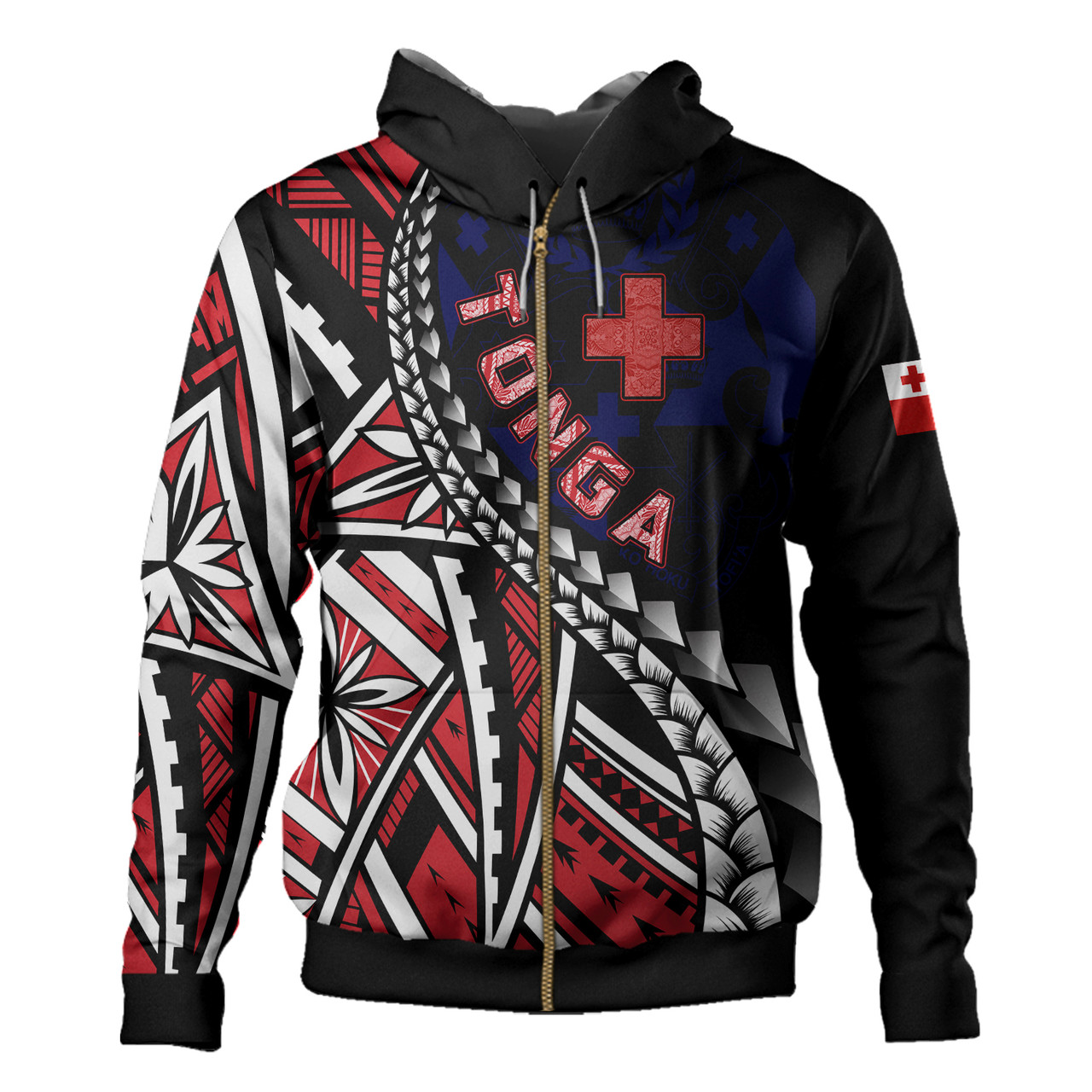 Tonga Hoodie - Tribals Flower Special Pattern