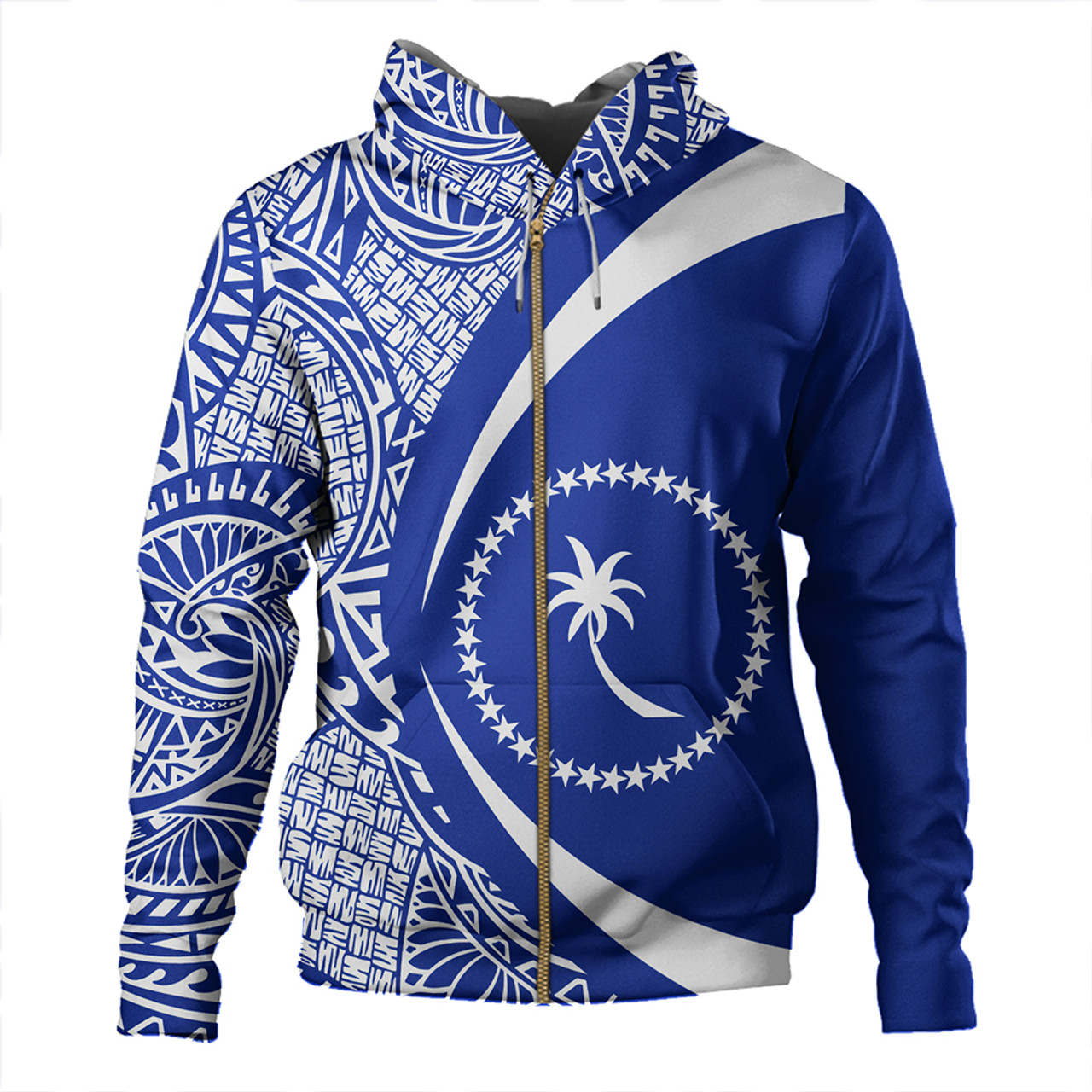 Chuuk Hoodie Coat Of Arm Lauhala Circle