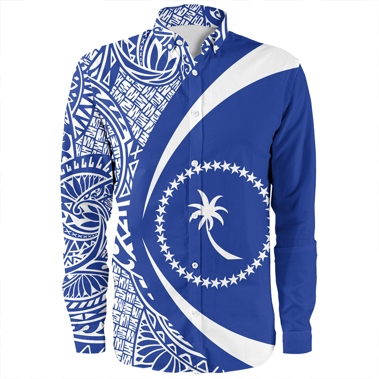 Chuuk Long Sleeve Shirt Coat Of Arm Lauhala Circle