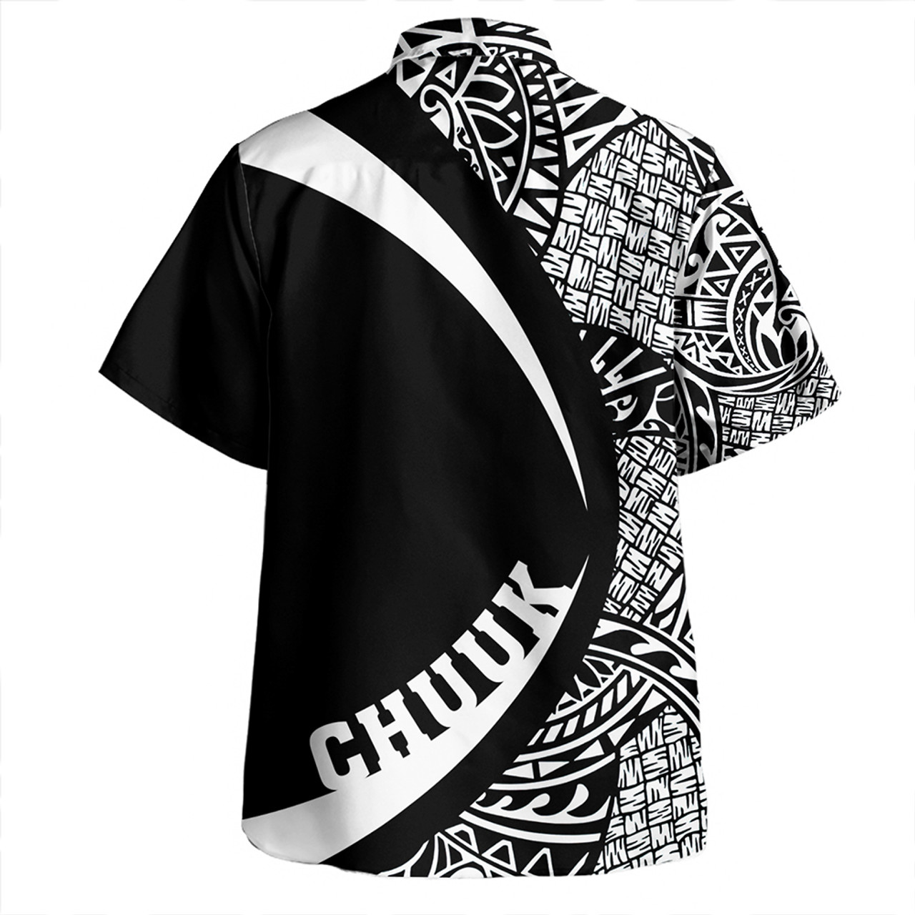 Chuuk Hawaiian Shirt Coat Of Arm Lauhala White Circle