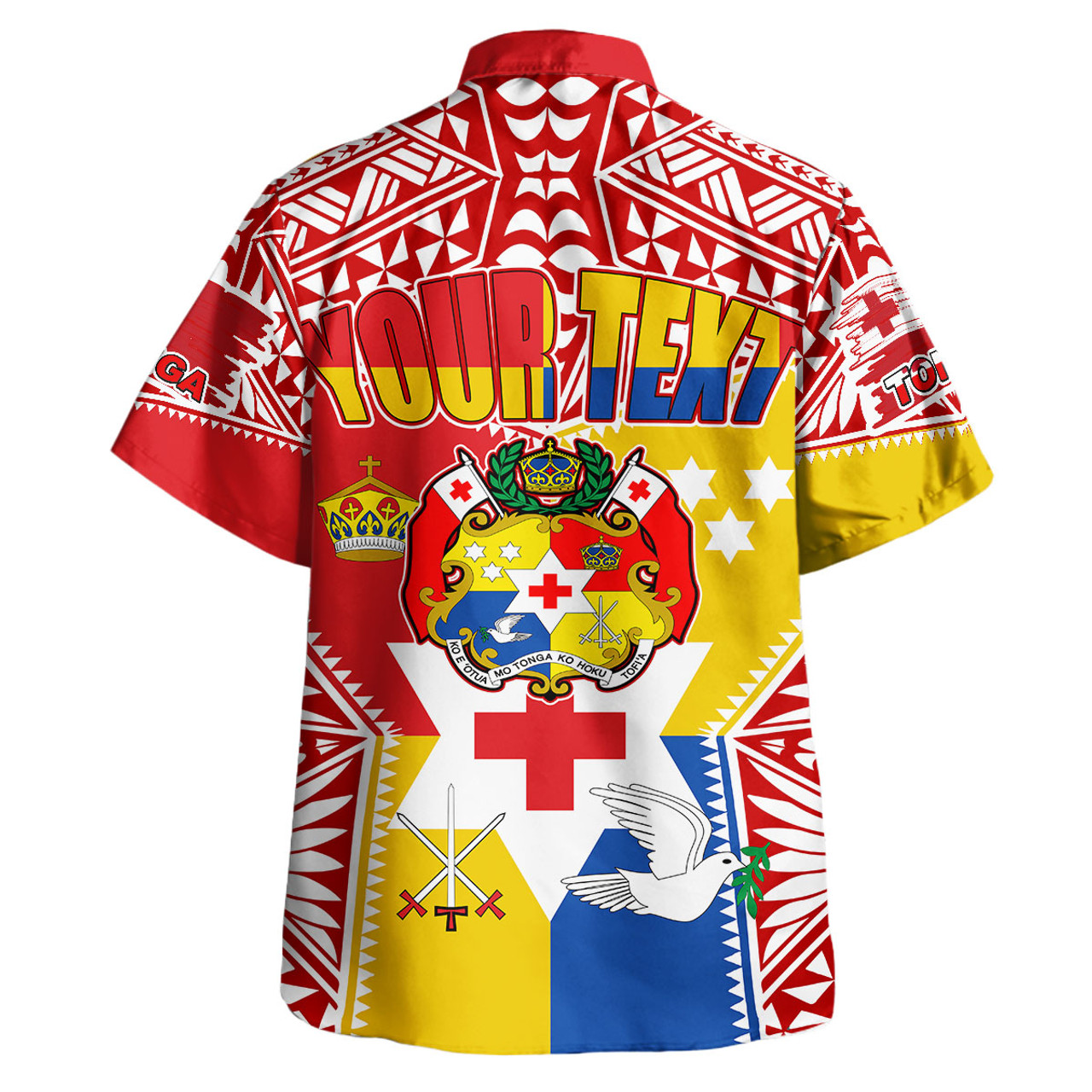 Tonga Polynesian Hawaiian Shirt - Custom Tonga Pride Royal Standard Of Tonga Hawaiian Shirt
