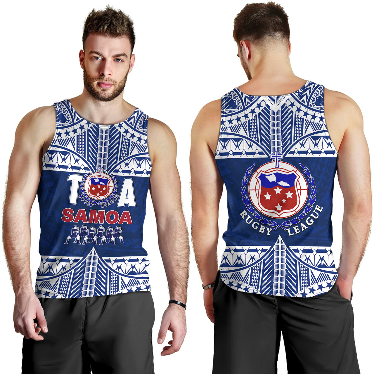 Toa Samoa Rugby Men Tank Top Siva Tau