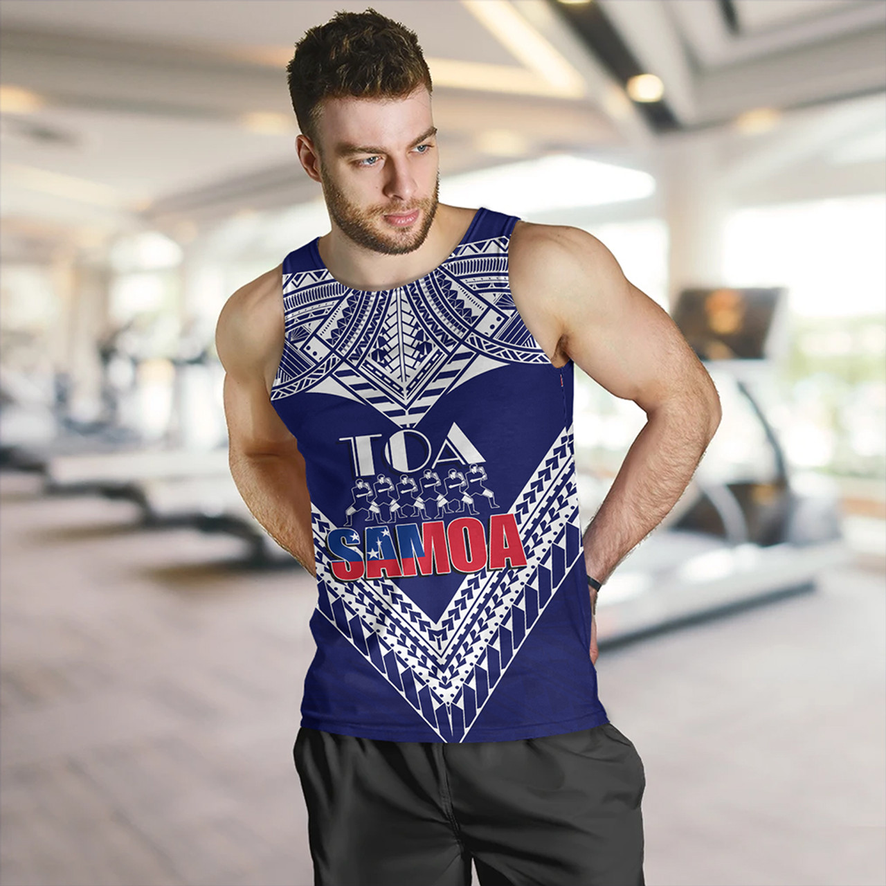 (Customize Personalize) Toa Samoa RLS Warriors Siva Tau Men Tank