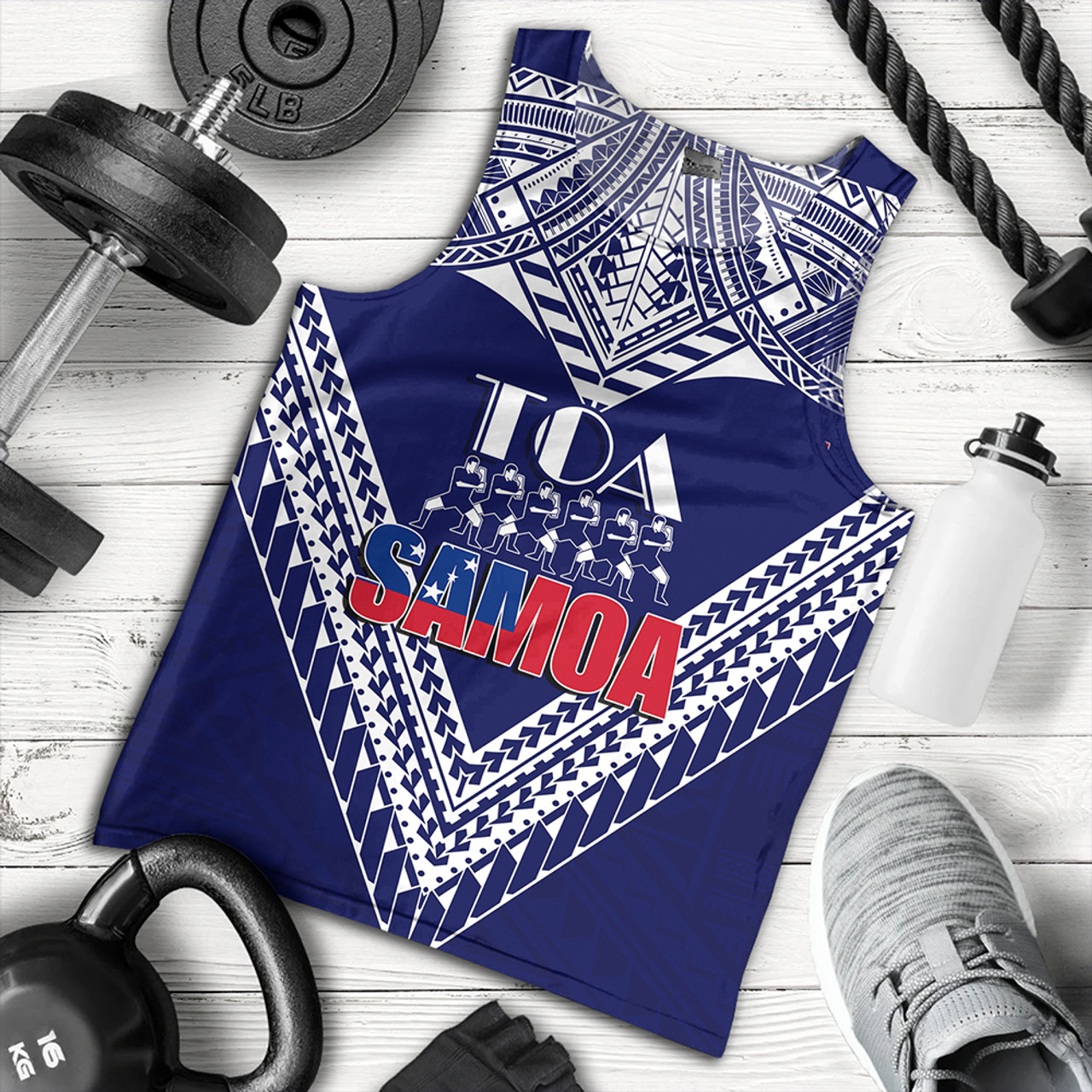 (Customize Personalize) Toa Samoa RLS Warriors Siva Tau Men Tank