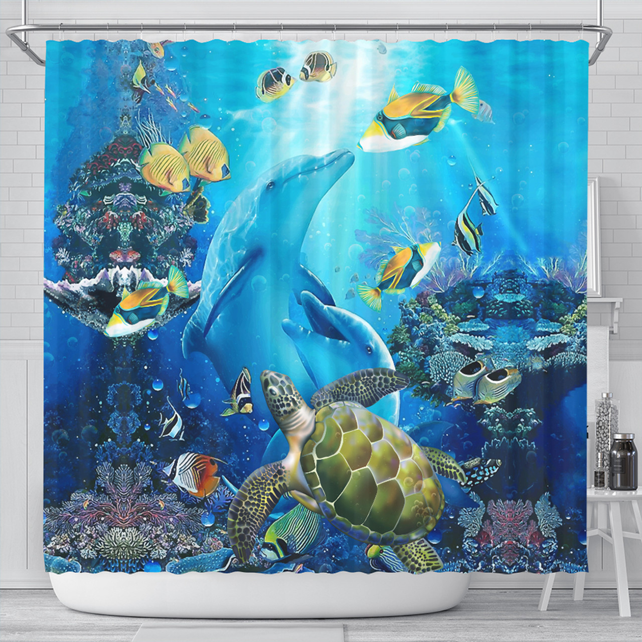Hawaii Shower Curtain Animal Ocean