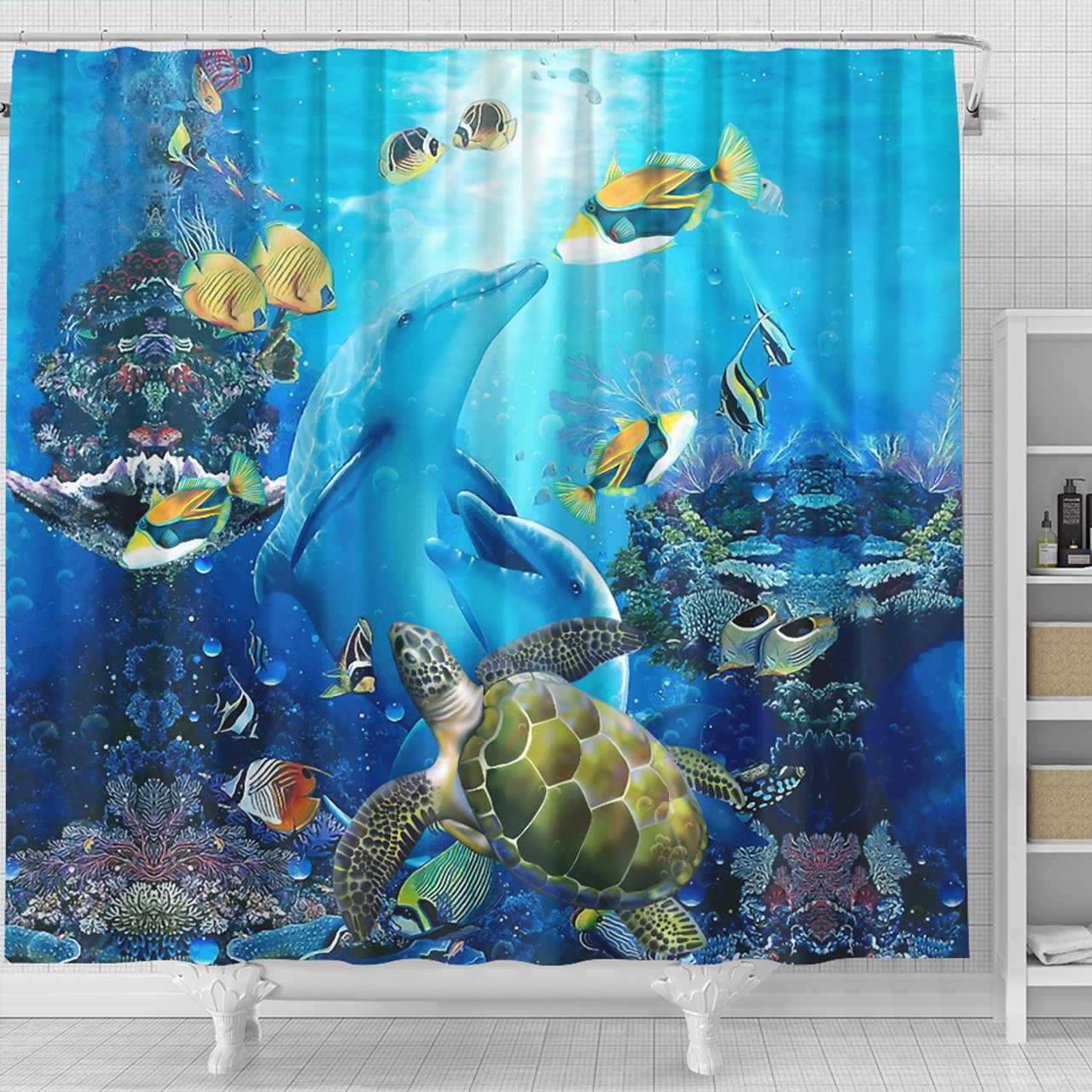 Hawaii Shower Curtain Animal Ocean