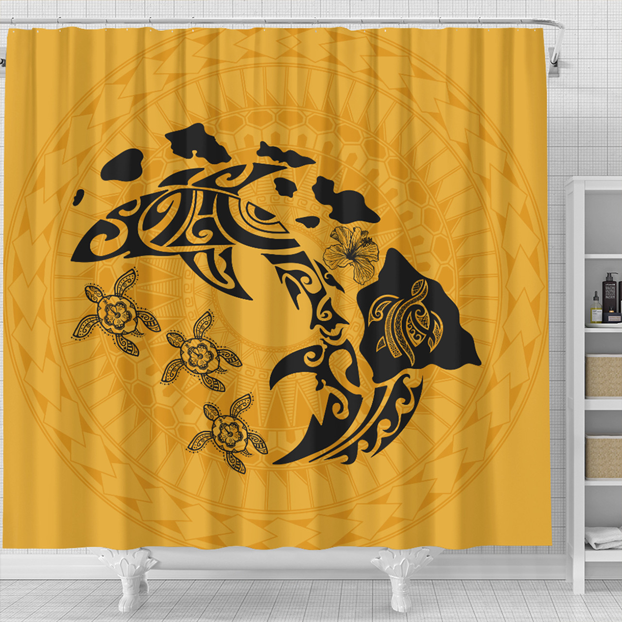 Hawaii Shower Curtain Love Animal Polynesian