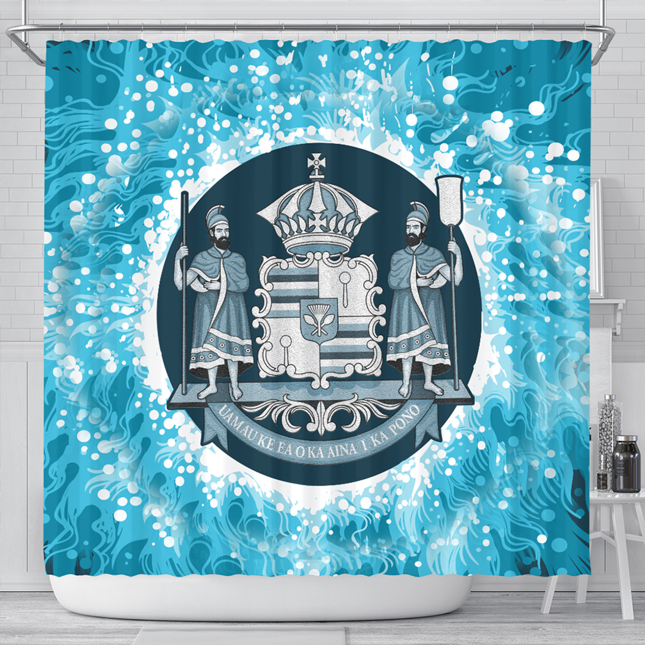 Hawaii Shower Curtain Native Hawaii Coat Of Arms Shower Curtain Discrete