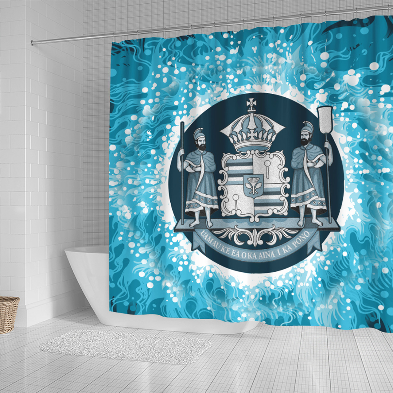 Hawaii Shower Curtain Native Hawaii Coat Of Arms Shower Curtain Discrete