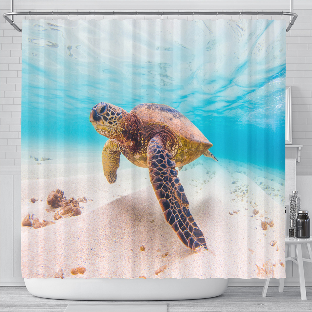 Hawaii Shower Curtain Ocean Picture