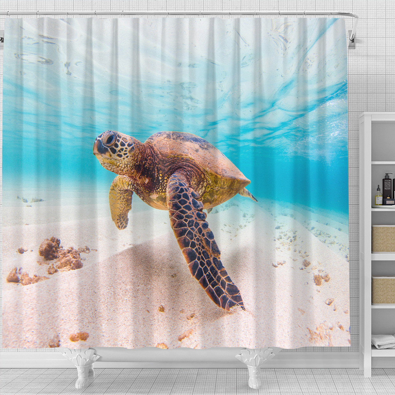 Hawaii Shower Curtain Ocean Picture