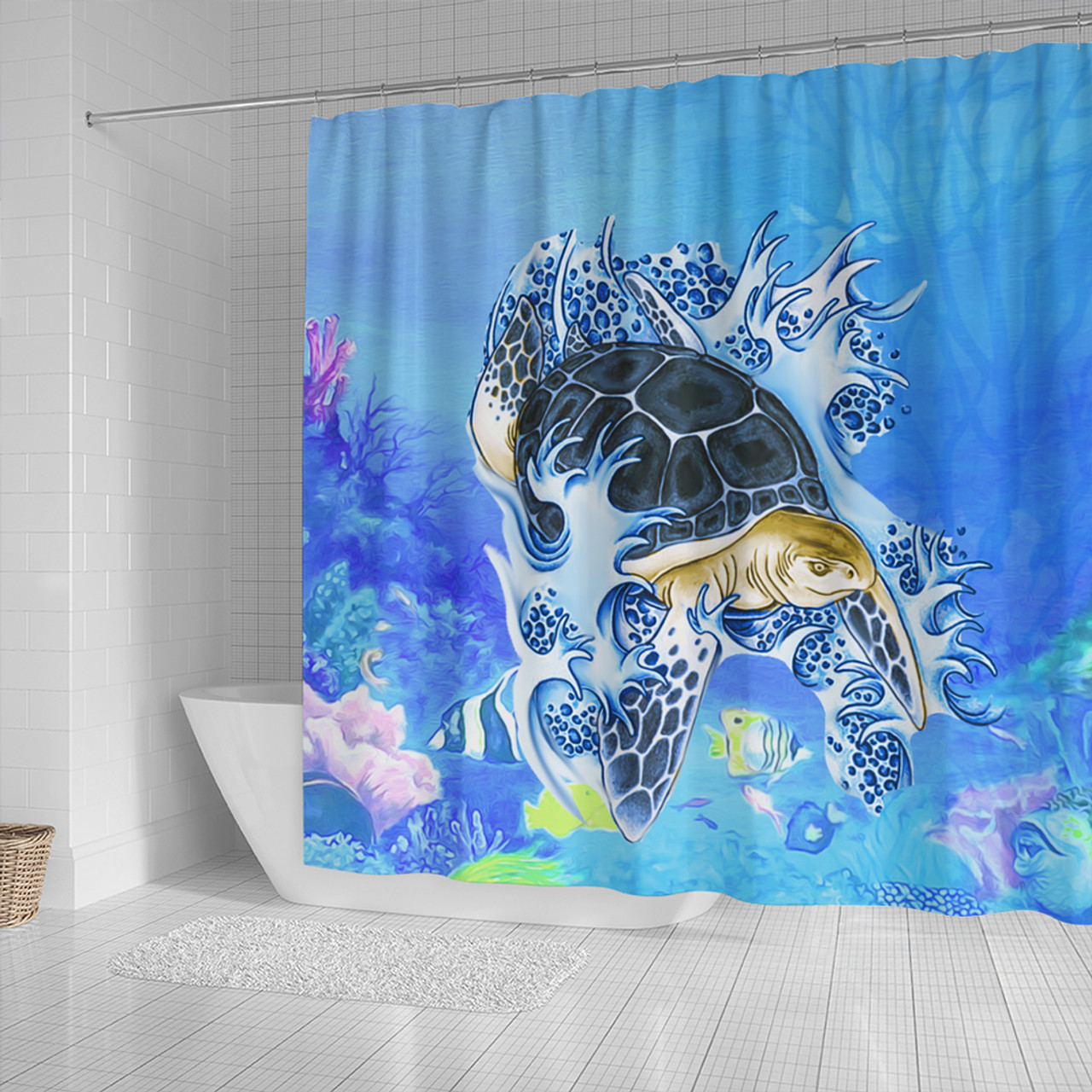 Hawaii Shower Curtain Turtle Cool