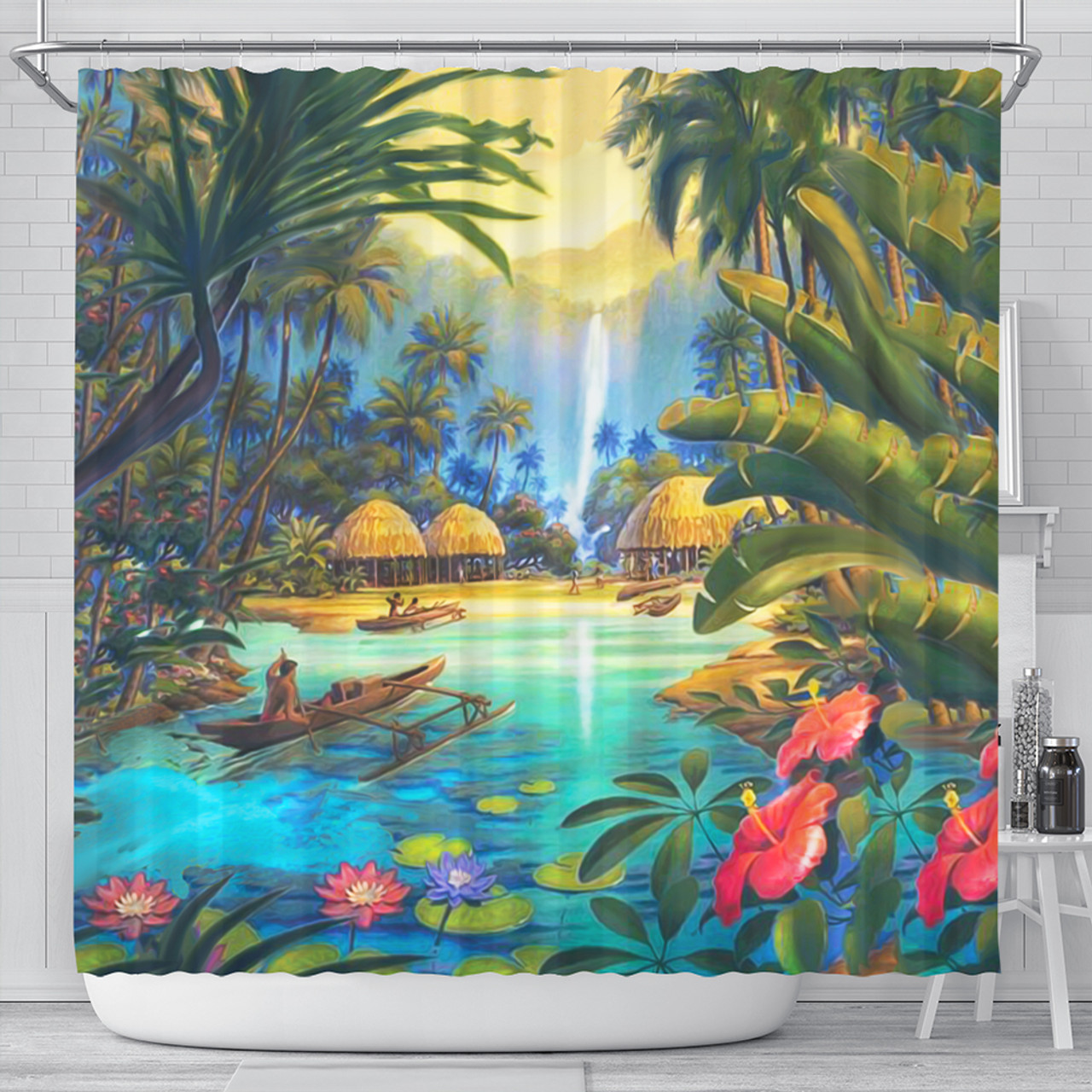 Hawaii Shower Curtain Village Forest