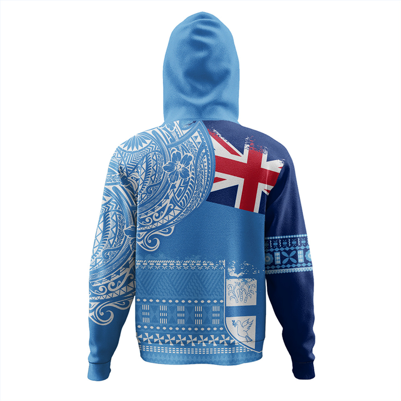 Fiji Hoodie Polynesian Flag With Coat Of Arms