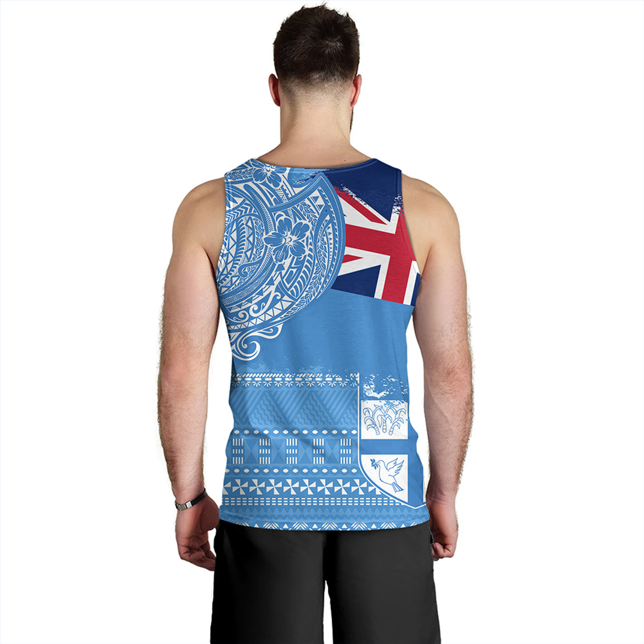 Fiji Tank Top Polynesian Flag With Coat Of Arms