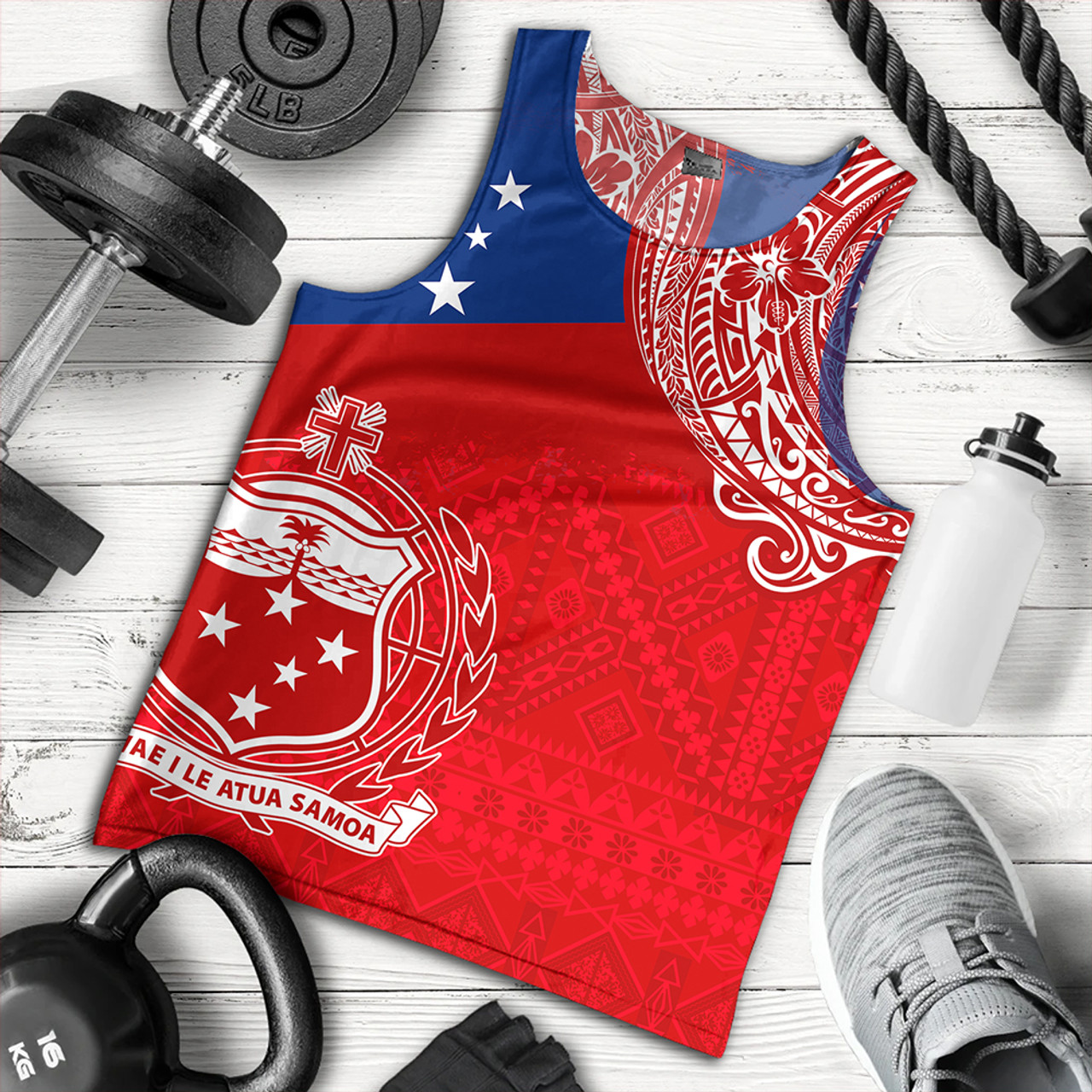 Samoa Tank Top Polynesian Flag With Coat Of Arms