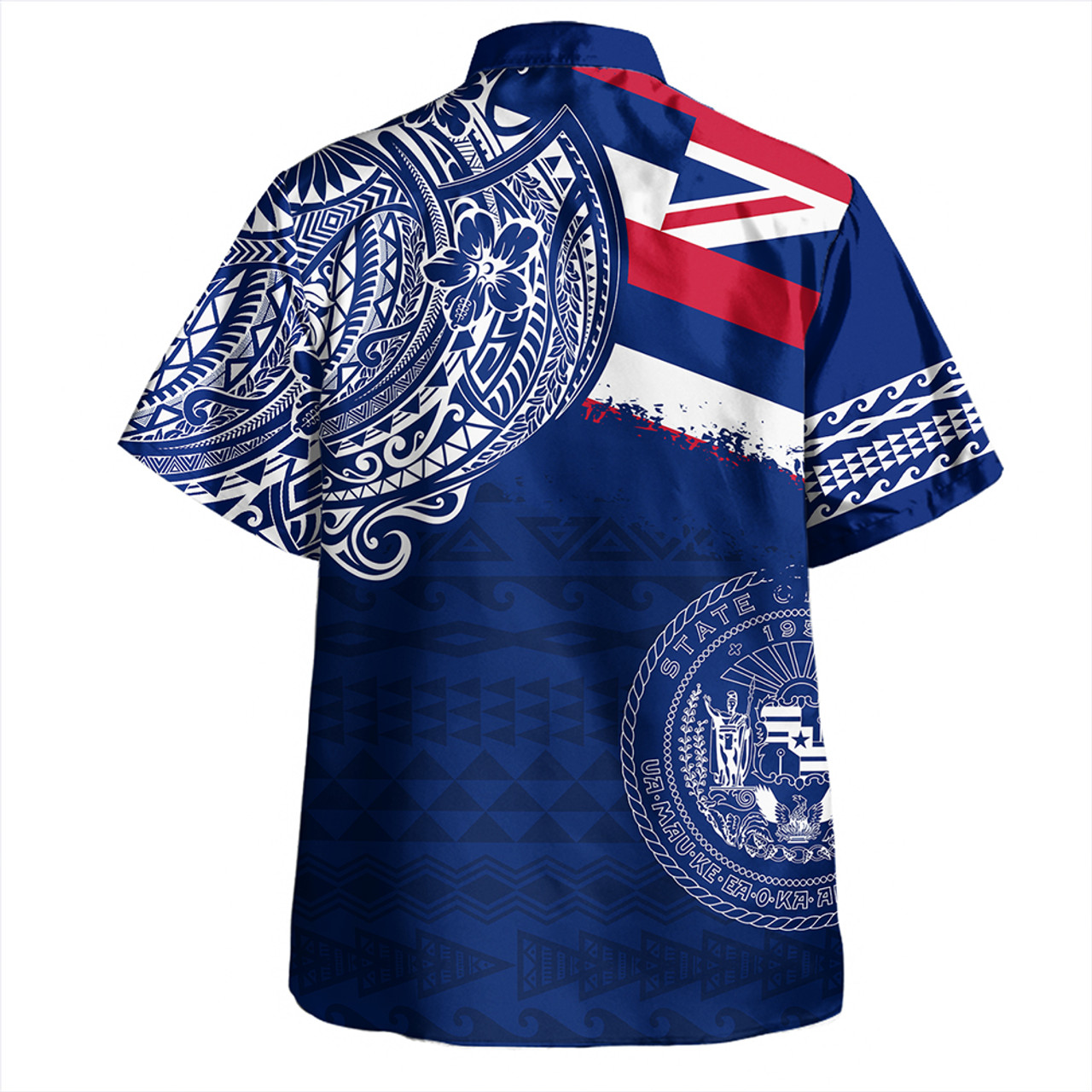 Hawaii Hawaiian Shirt Polynesian Flag With Coat Of Arms