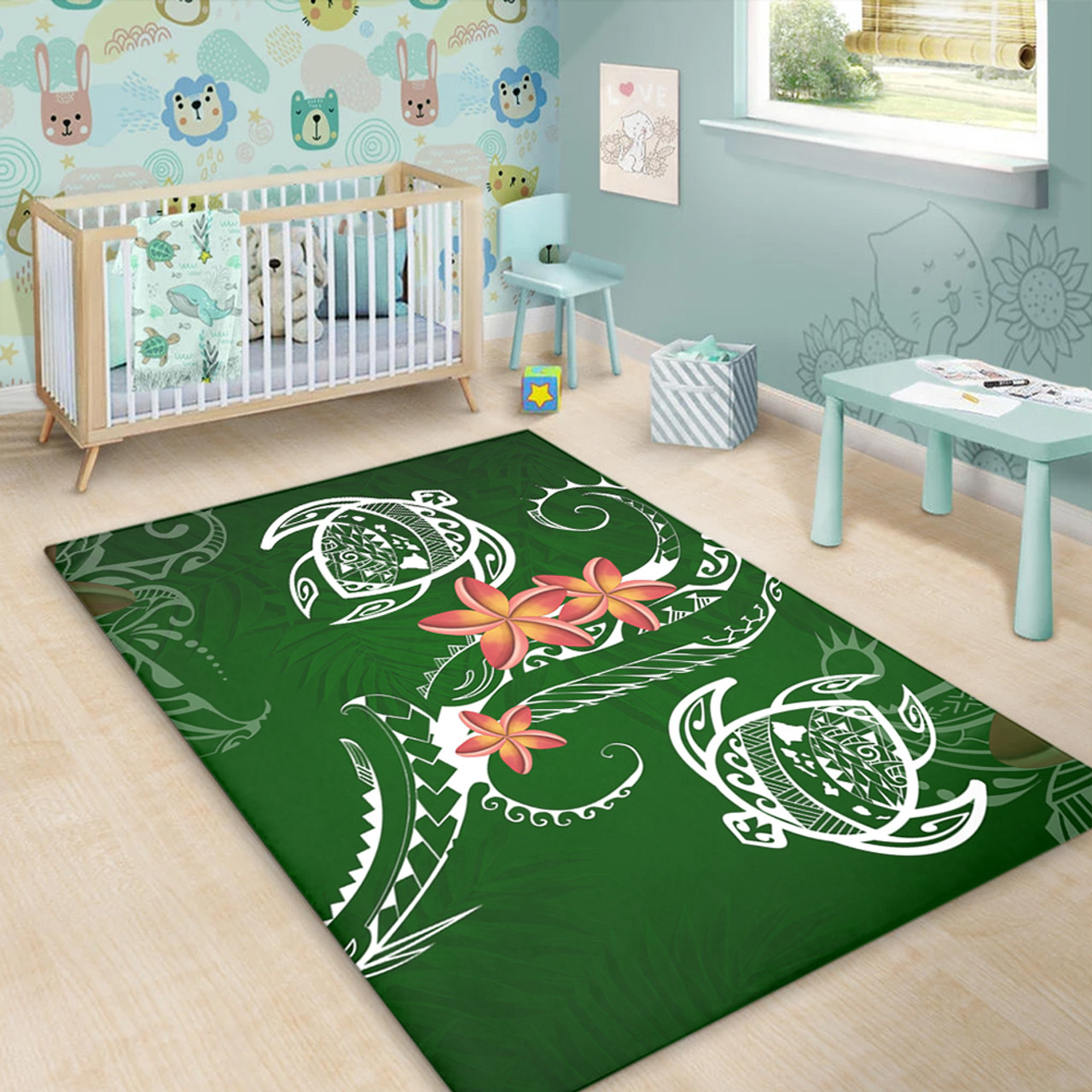 Hawaii Area Rug Polynesian Turtle Map Hawaii Plumeria