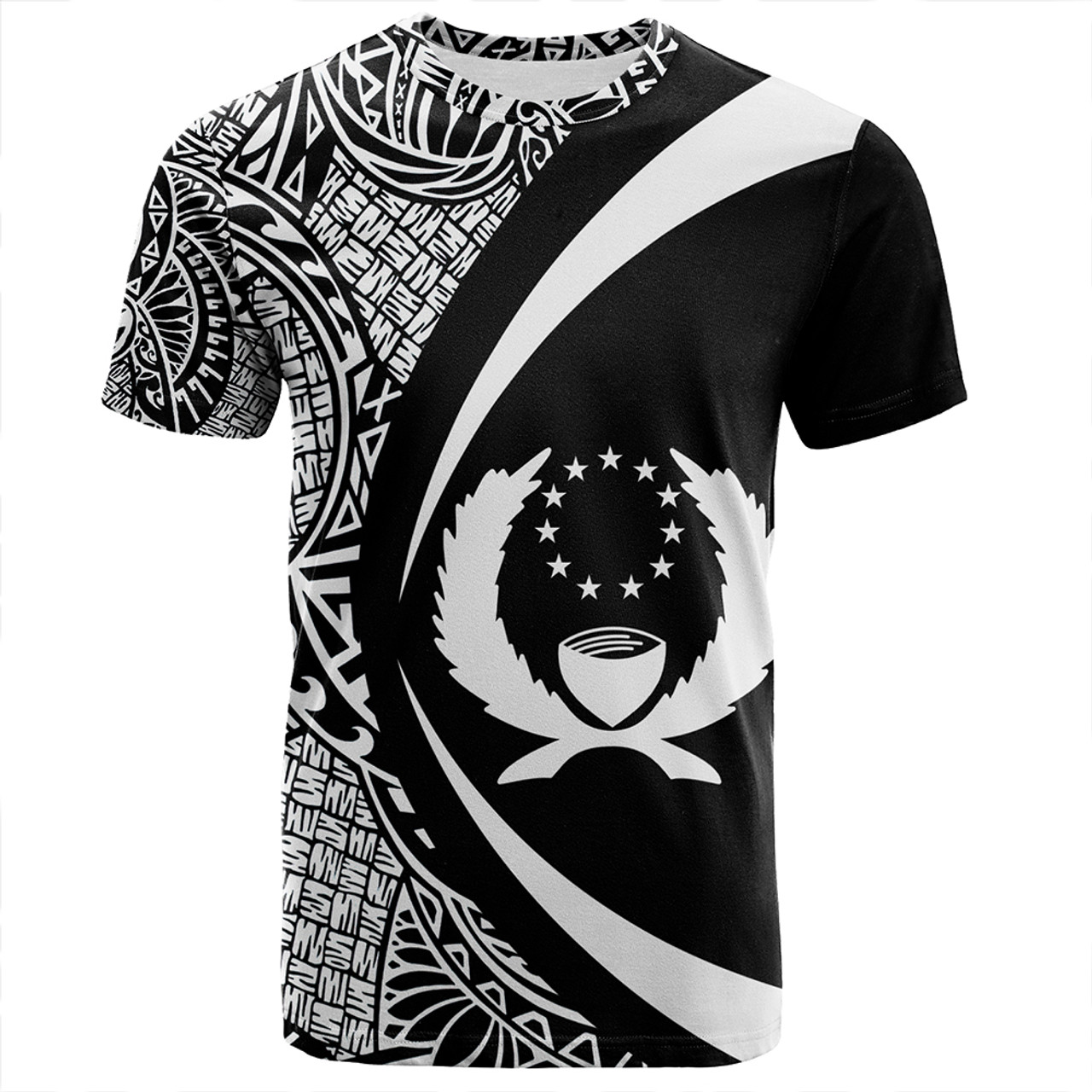 Pohnpei T-Shirt Coat Of Arm Lauhala White Circle