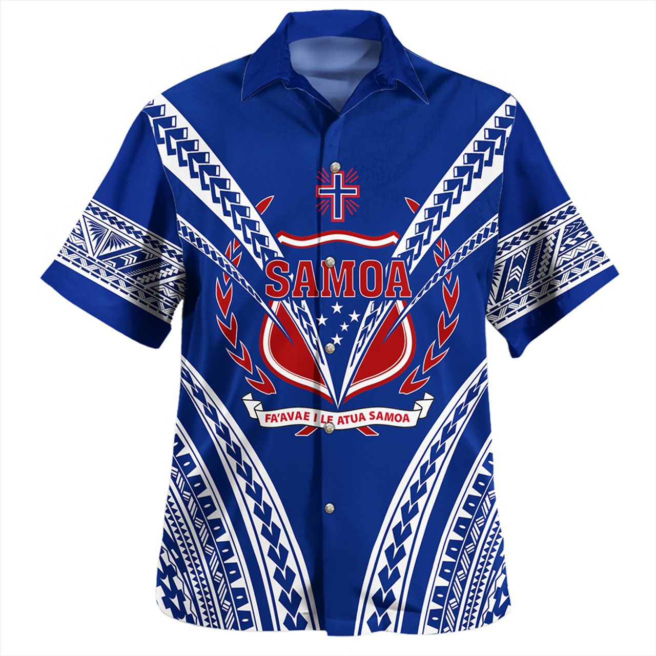 Samoa Hawaiian Shirt Custom Polynesian Tribal Crest Design