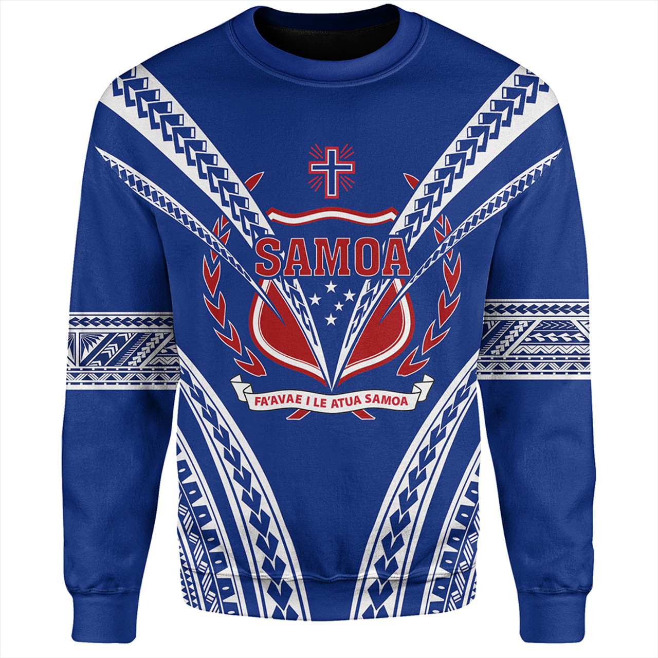 Samoa Sweatshirt Custom Polynesian Tribal Crest Design