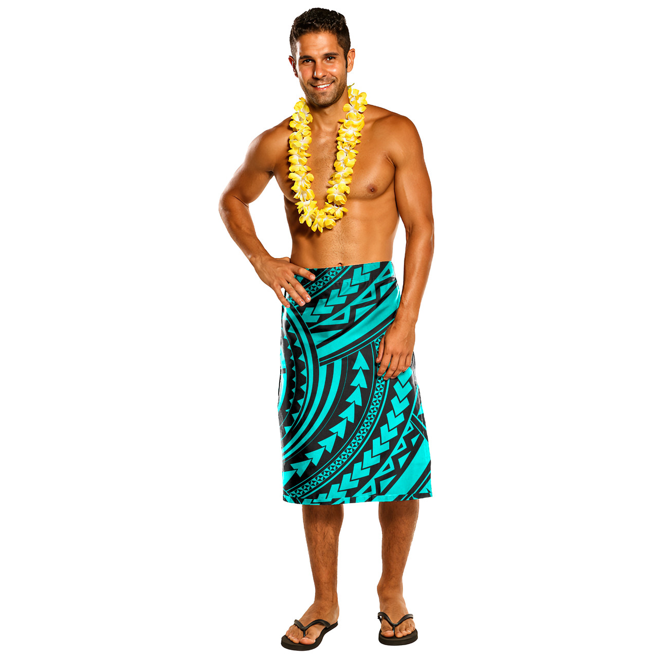 Polynesian Lavalava Polynesian Pattern Turquoise Style