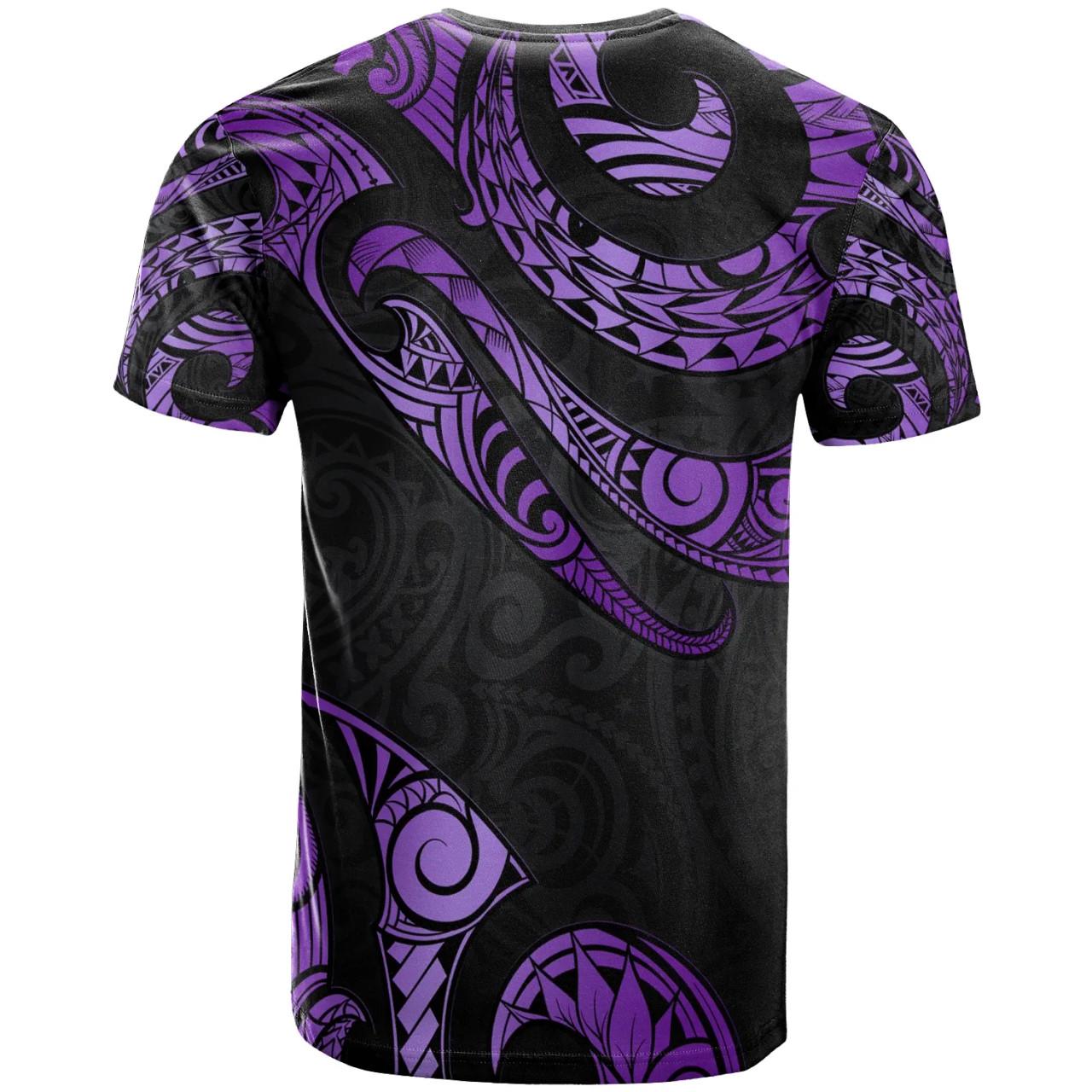 Tonga Polynesian Custom Personalised T-Shirt - Poly Tattoo Purple Version 2
