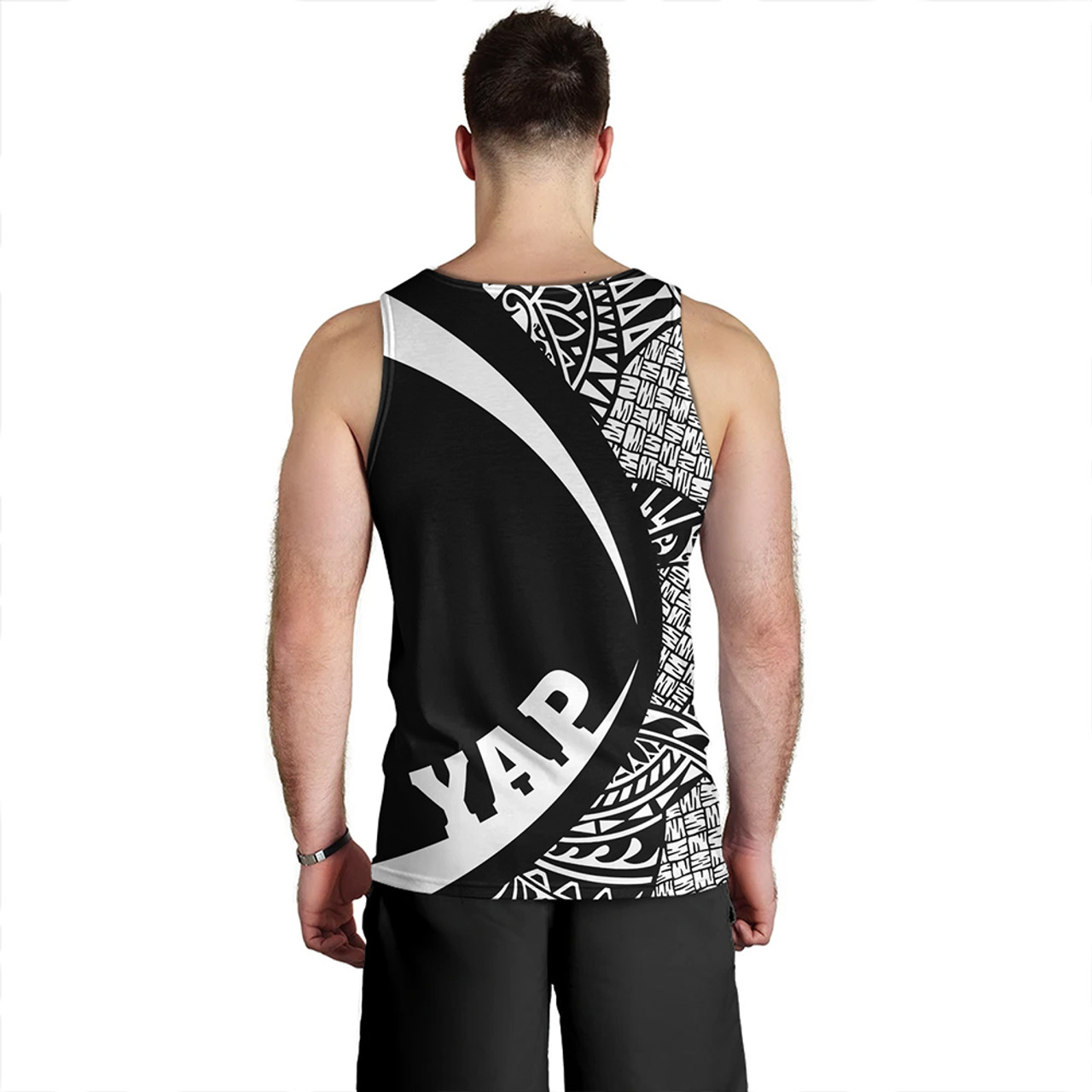 Yap Tank Top Coat Of Arm Lauhala White Circle