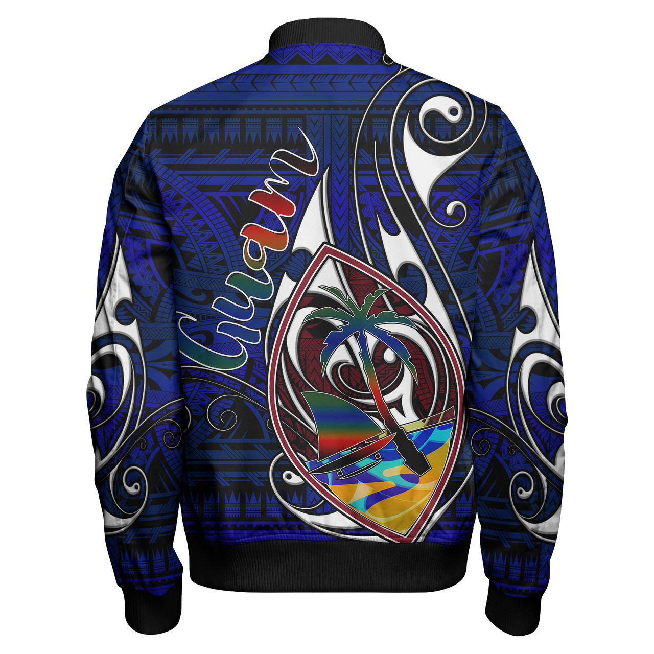 Guam Bomber Jacket - Guam Independence Day With Hook Polynesian Patterns