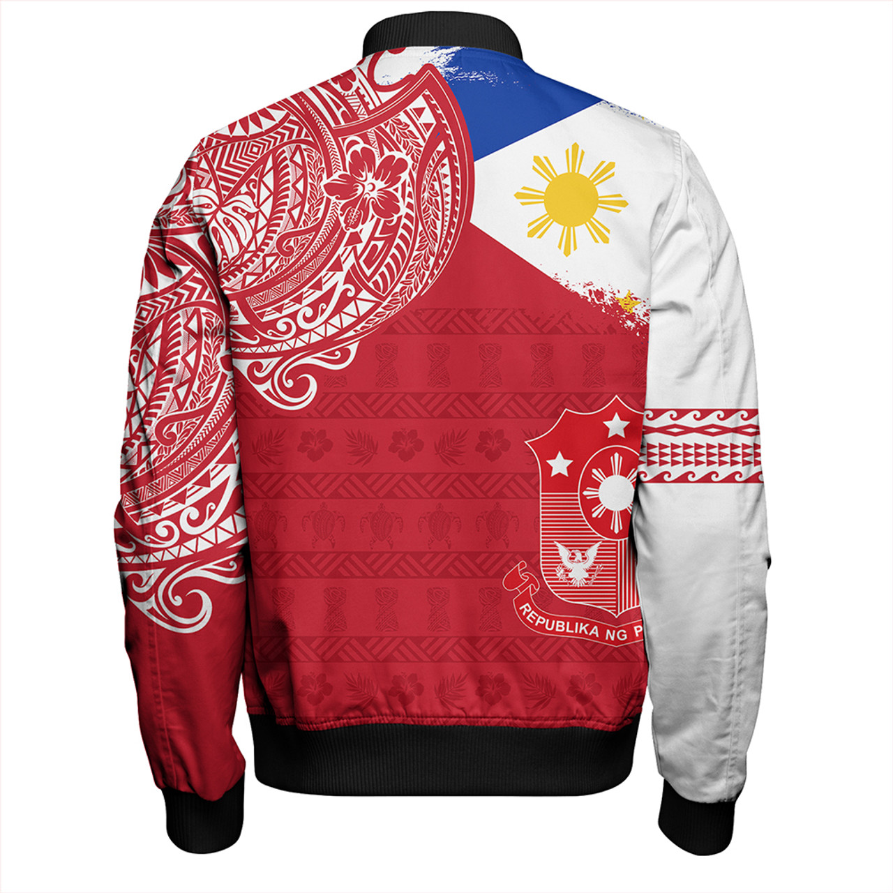Philippines Bomber Jacket Polynesian Flag With Coat Of Arms