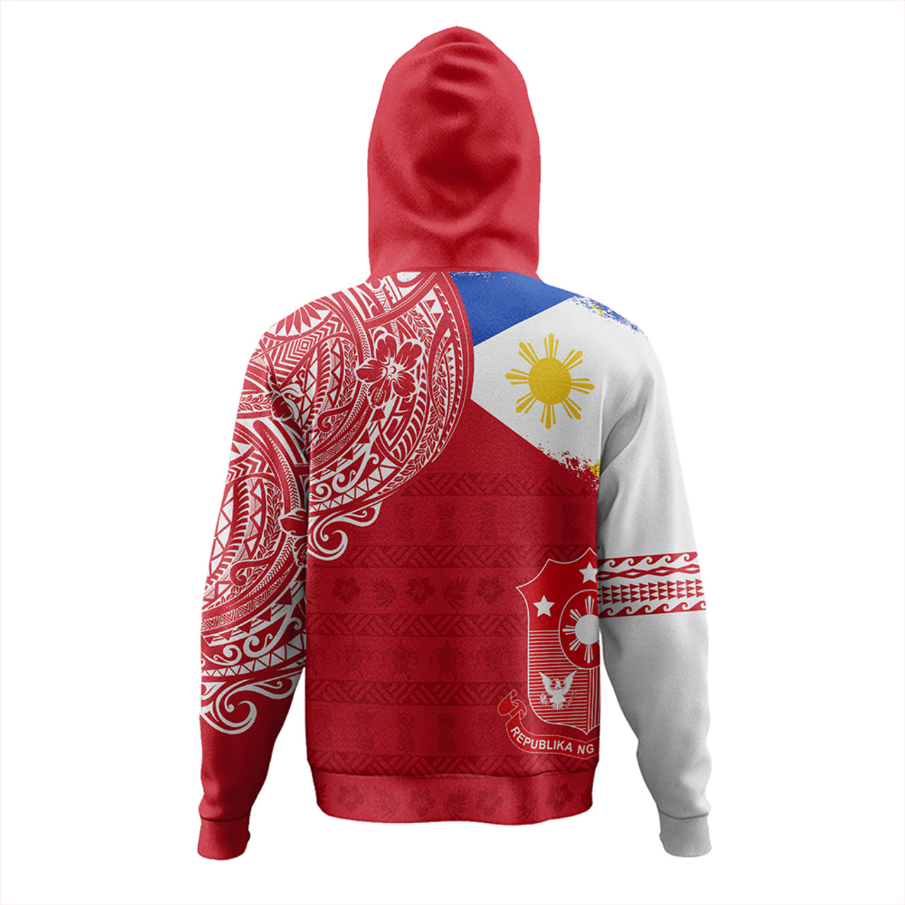 Philippines Hoodie Polynesian Flag With Coat Of Arms